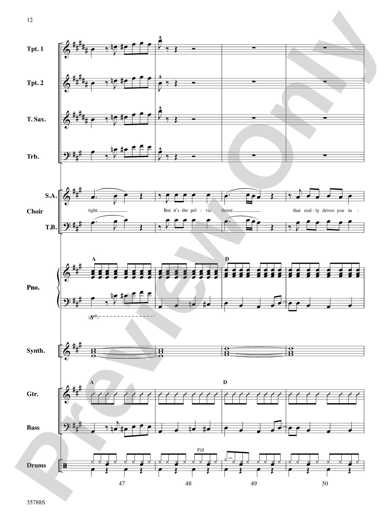 The Time Warp (from The Rocky Horror Picture Show): Choral SoundPax