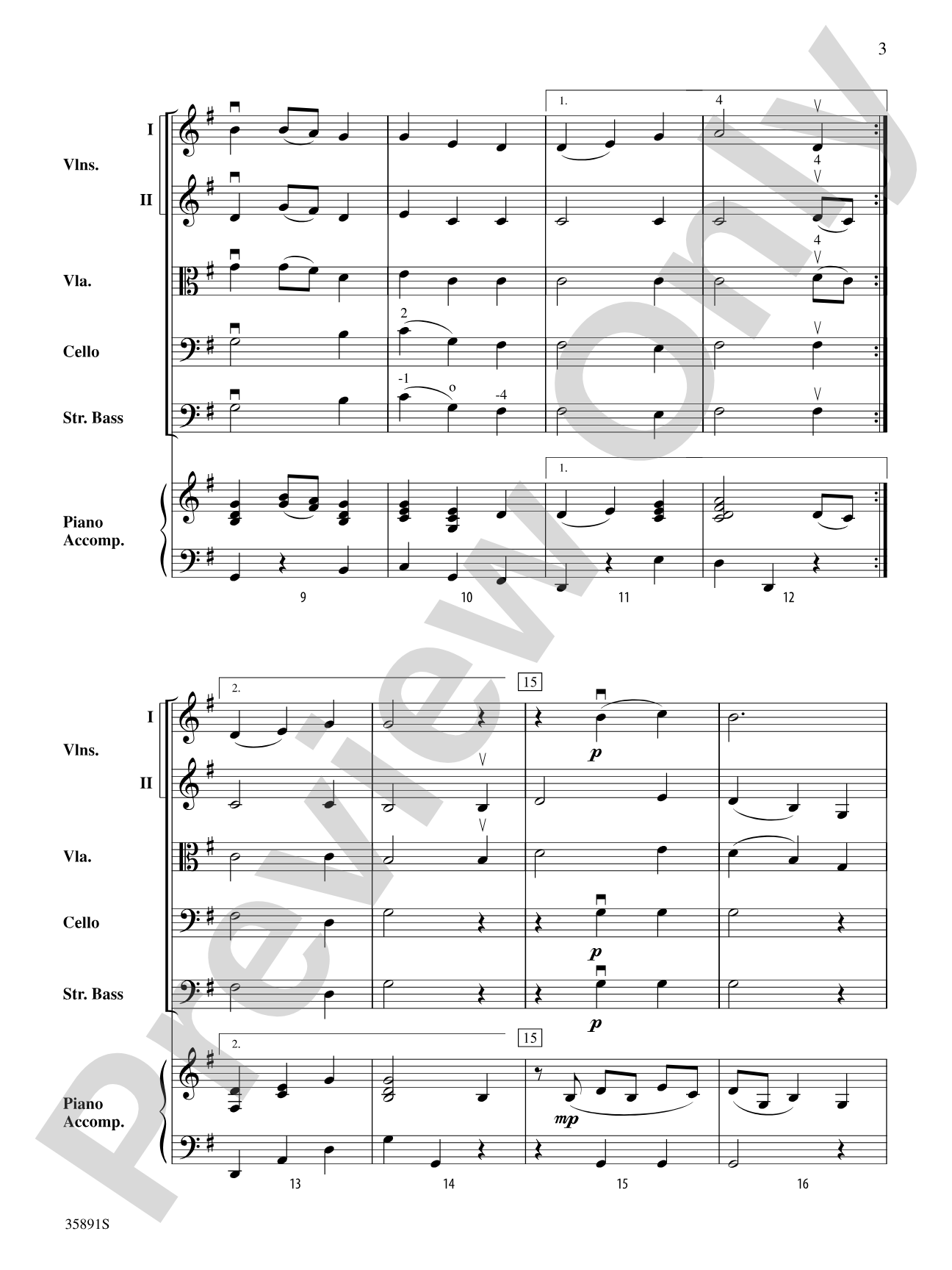 Scottish Air: String Orchestra Conductor Score & Parts