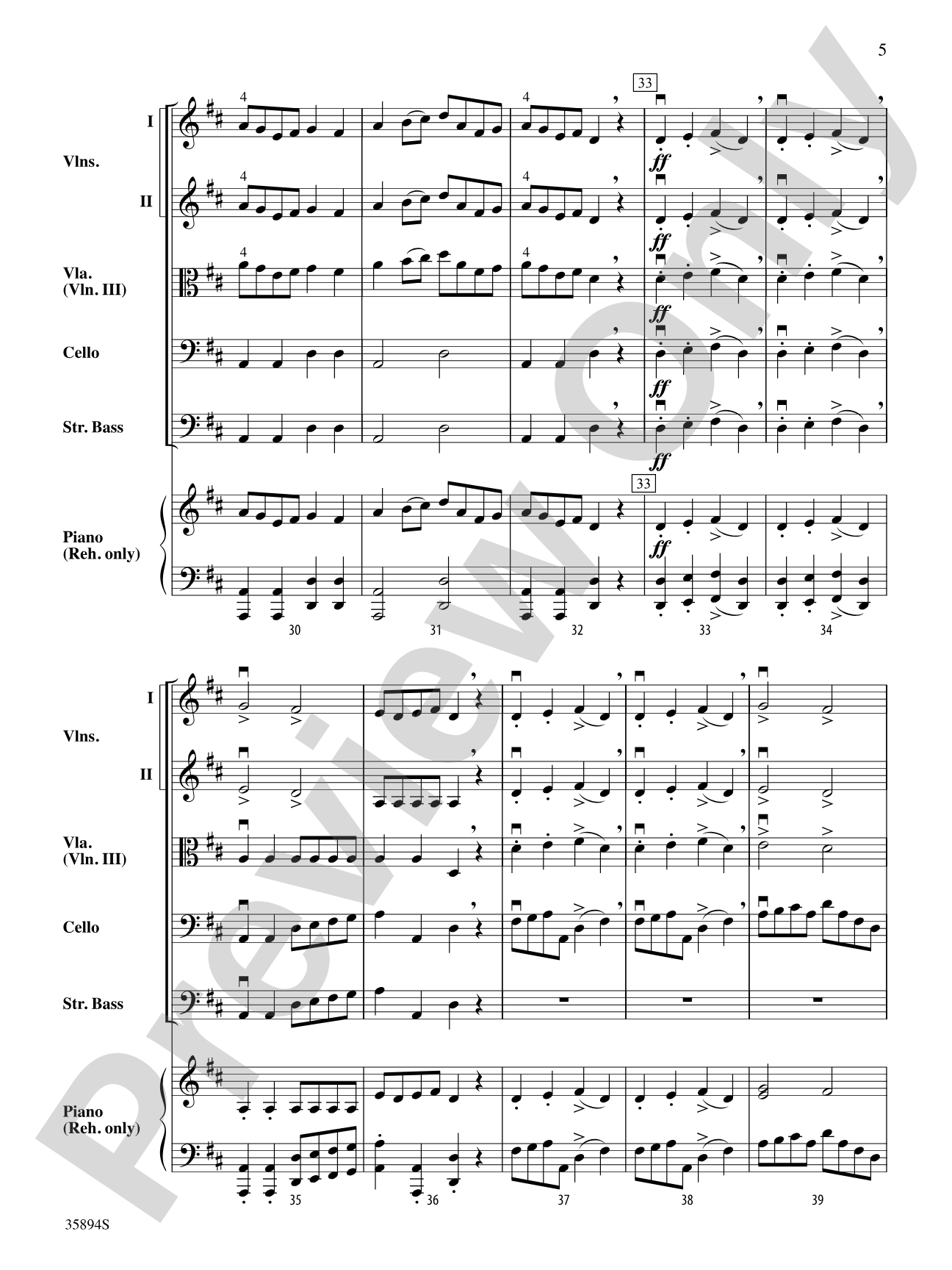 Danish Dance: String Orchestra Conductor Score & Parts