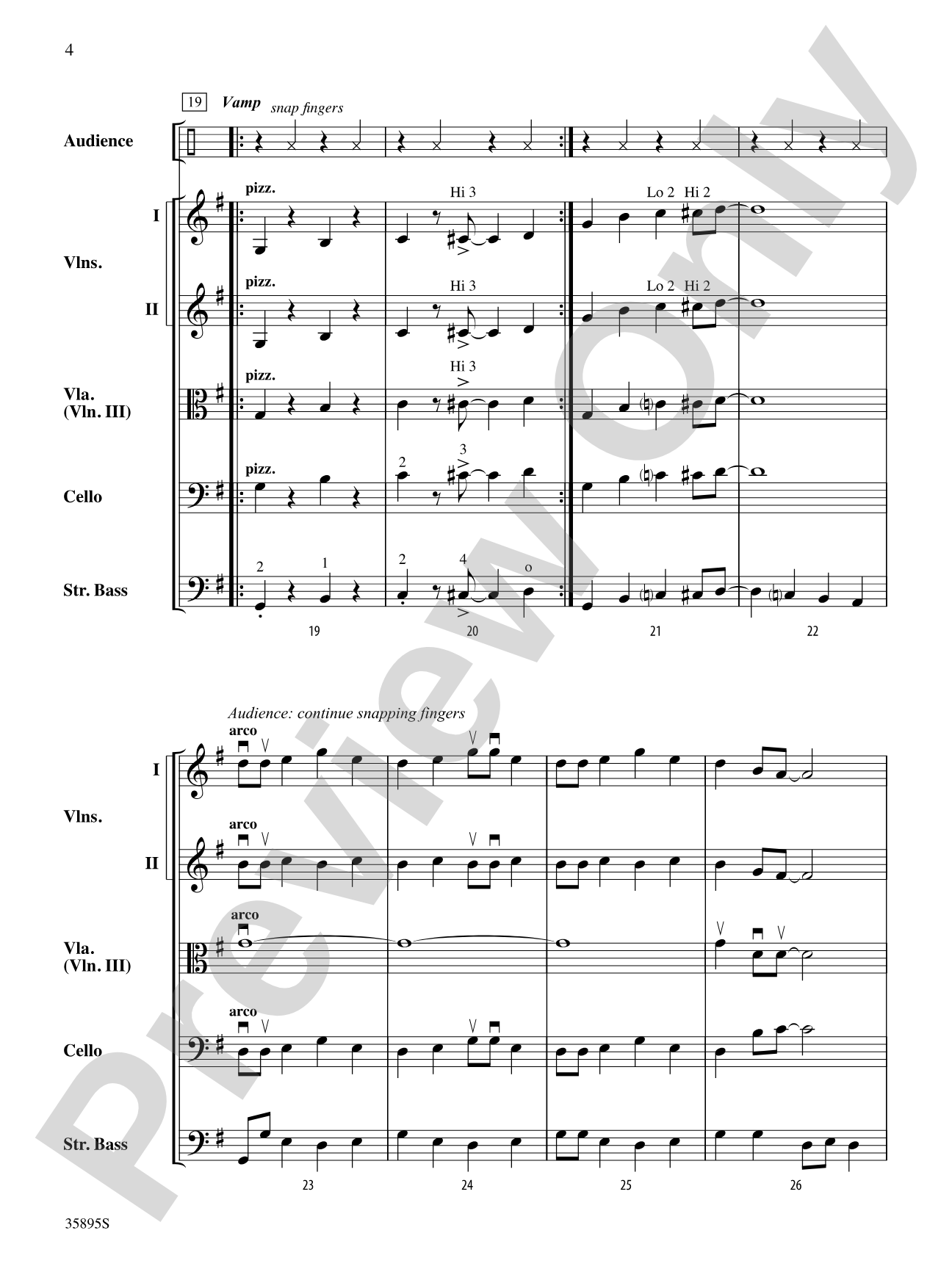 Clap Your Hands, Everybody: String Orchestra Conductor Score & Parts