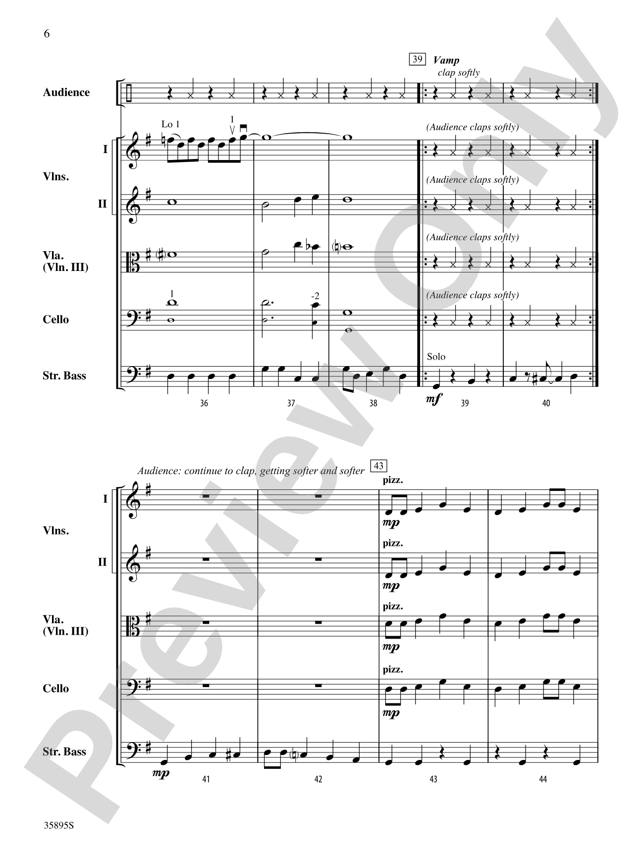 Clap Your Hands, Everybody: String Orchestra Conductor Score & Parts