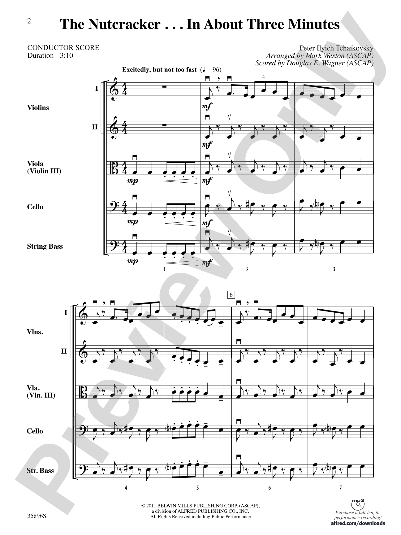 The Nutcracker... In About Three Minutes: String Orchestra Conductor Score & Parts