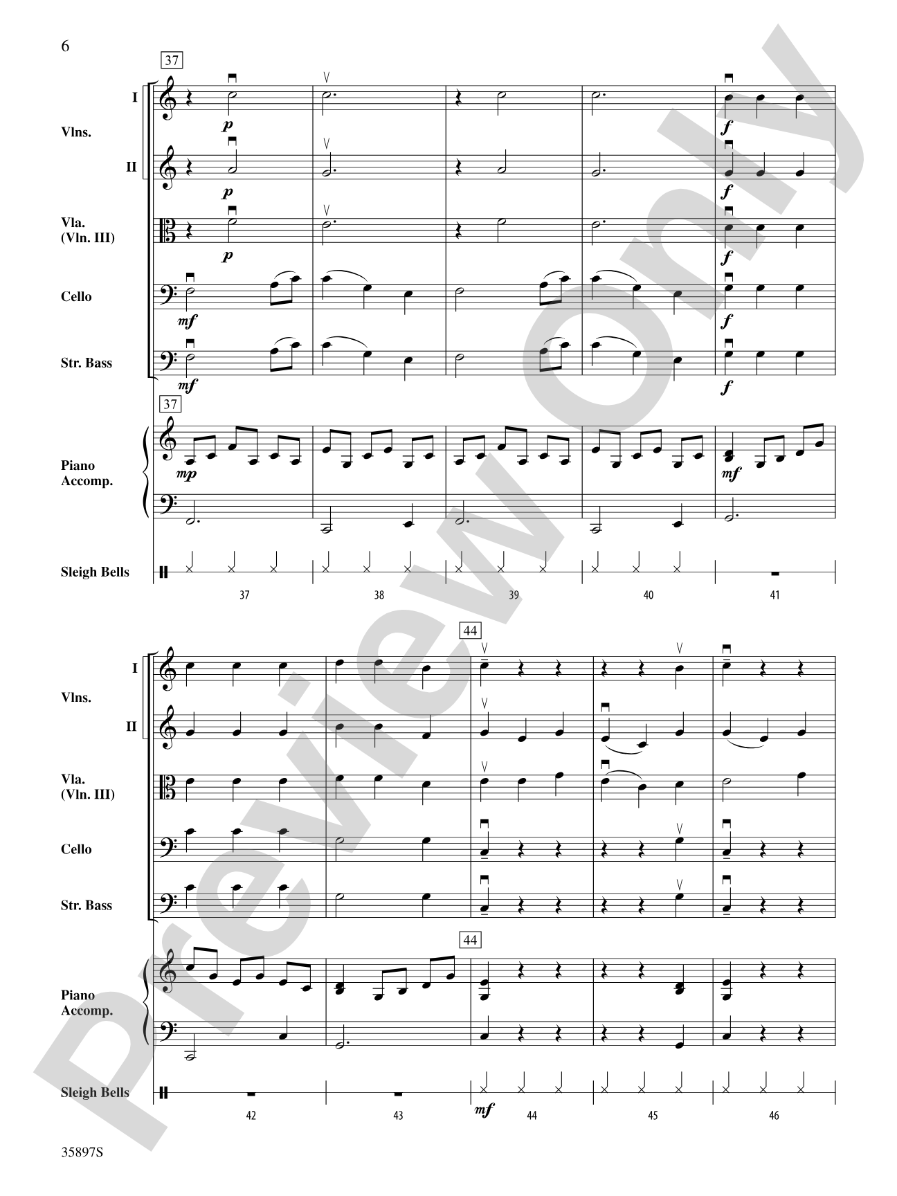 The Sleigh Ride (from Three German Dances, K. 605): String Orchestra Conductor Score & Parts
