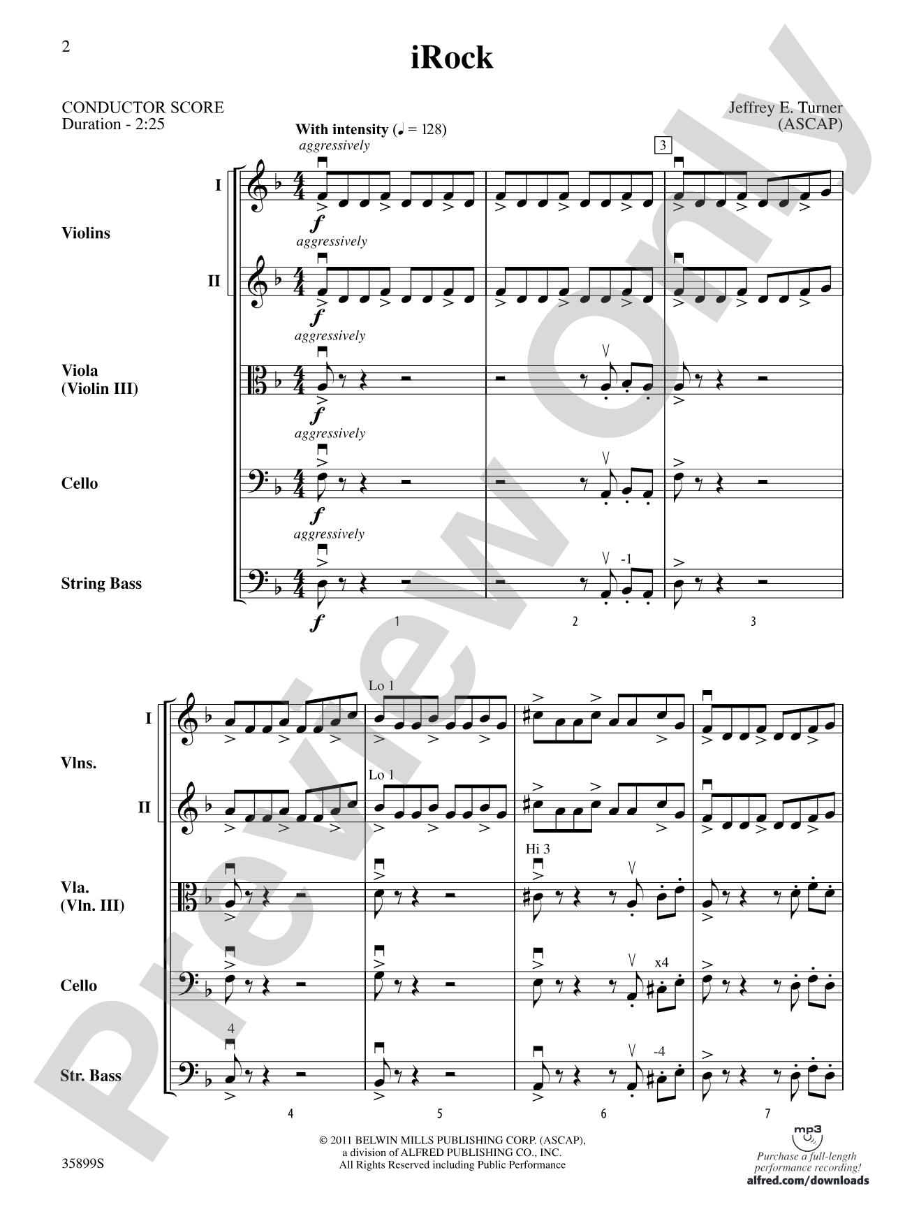 iRock: String Orchestra Conductor Score & Parts