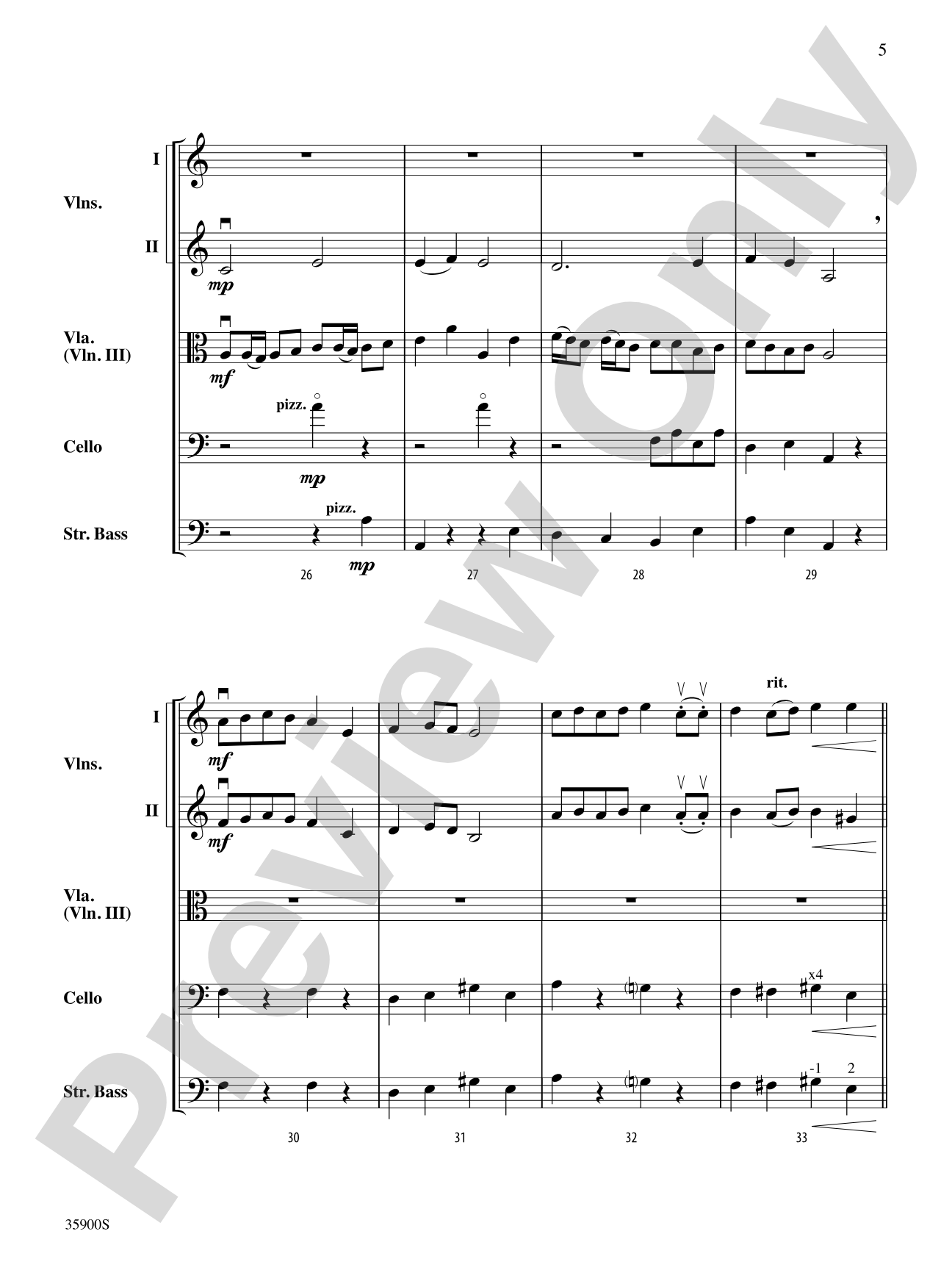 A Minor Mishap: String Orchestra Conductor Score & Parts