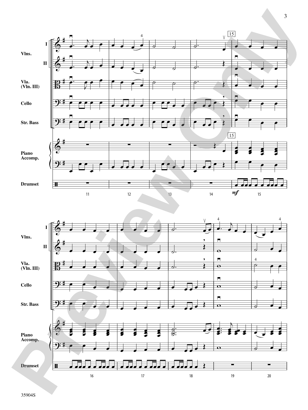 Fum, Fum, Fum: String Orchestra Conductor Score & Parts