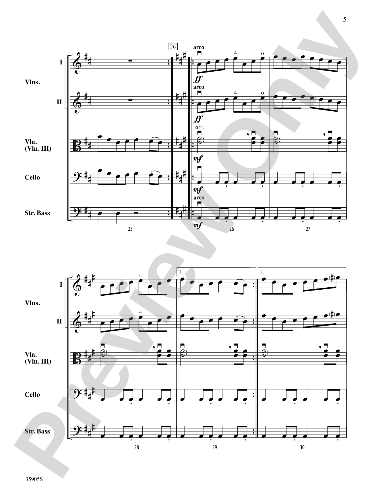 Donegal Fiddles: String Orchestra Conductor Score & Parts