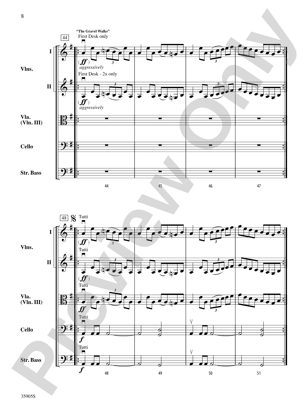 Donegal Fiddles: String Orchestra Conductor Score & Parts