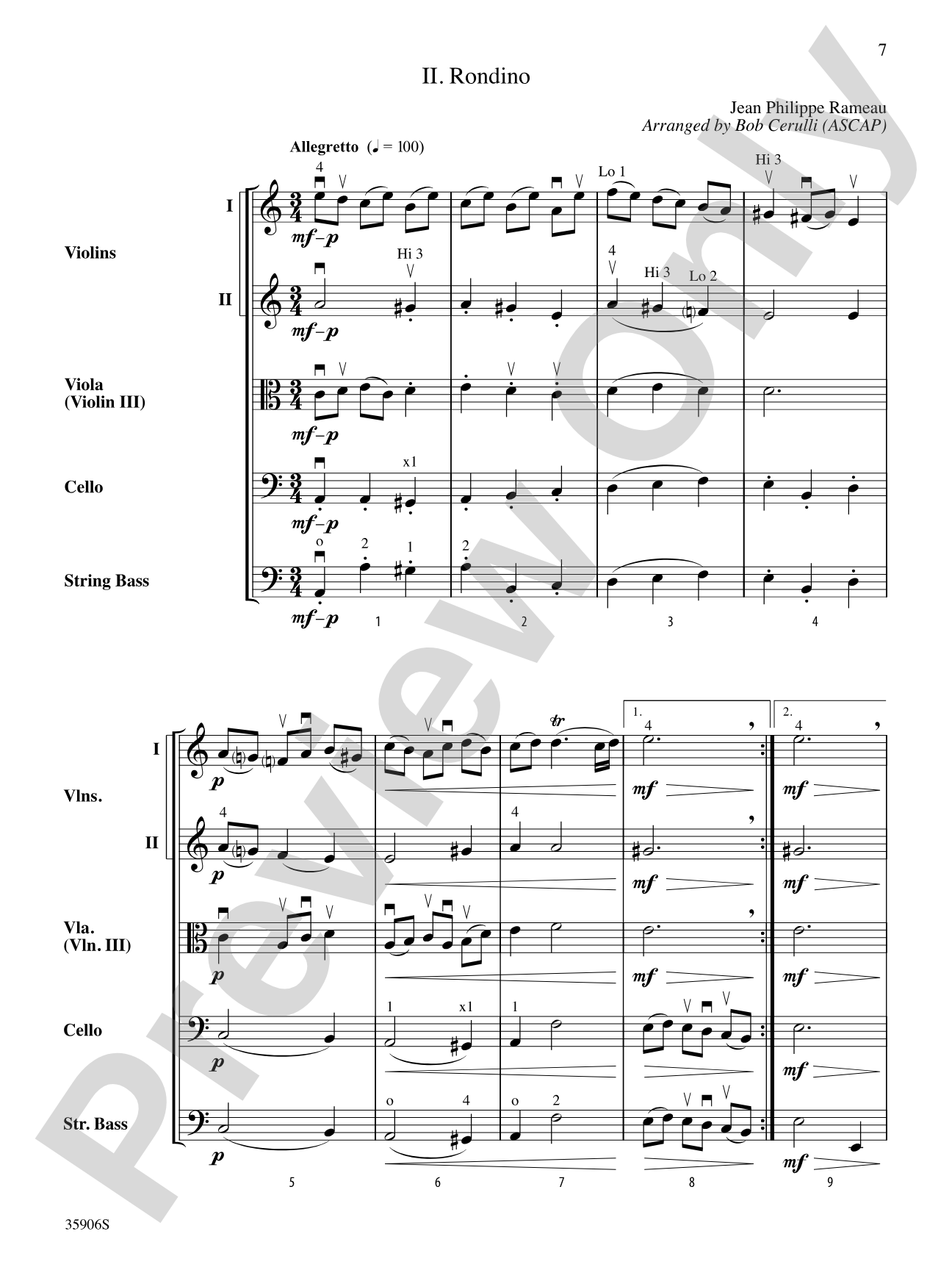 Two Baroque Dances: String Orchestra Conductor Score & Parts