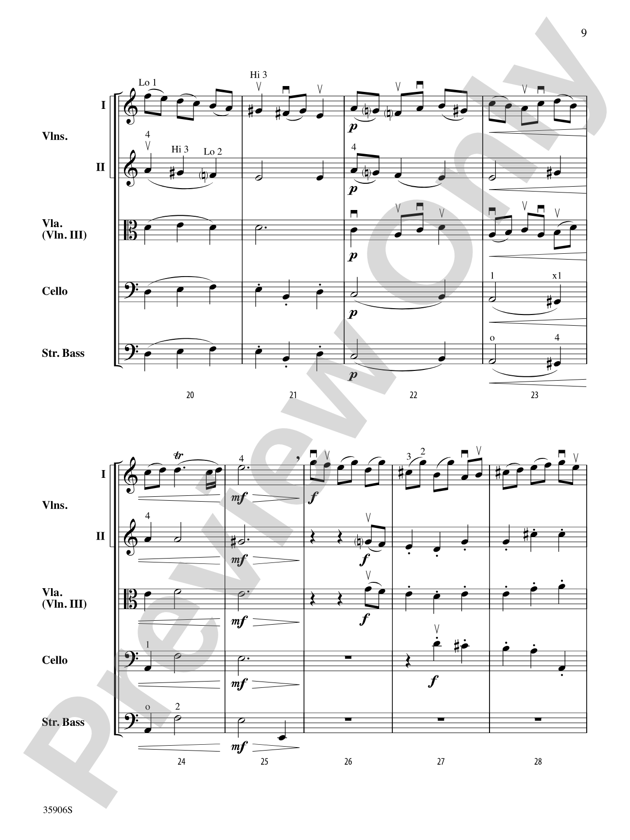 Two Baroque Dances: String Orchestra Conductor Score & Parts