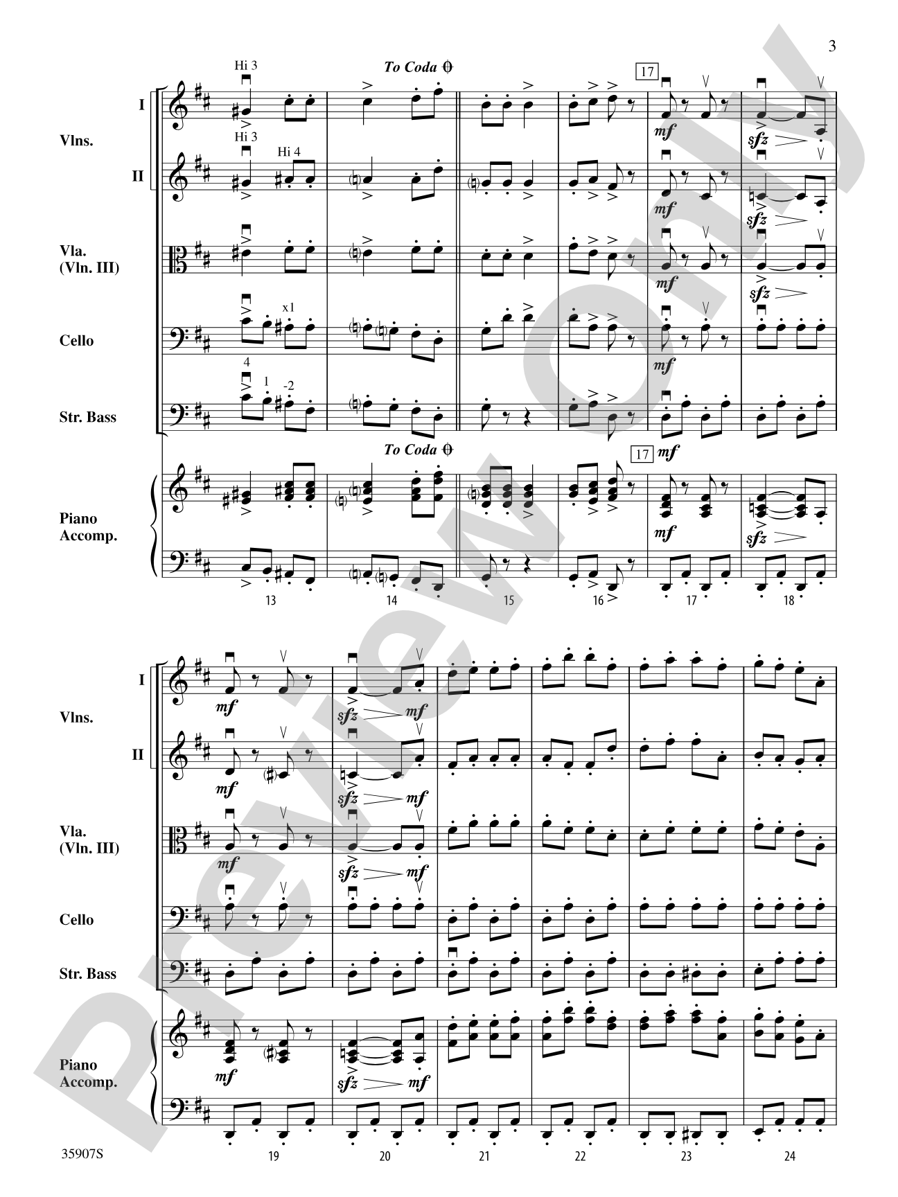 March of Bacchus (from the ballet Sylvia): String Orchestra Conductor Score & Parts