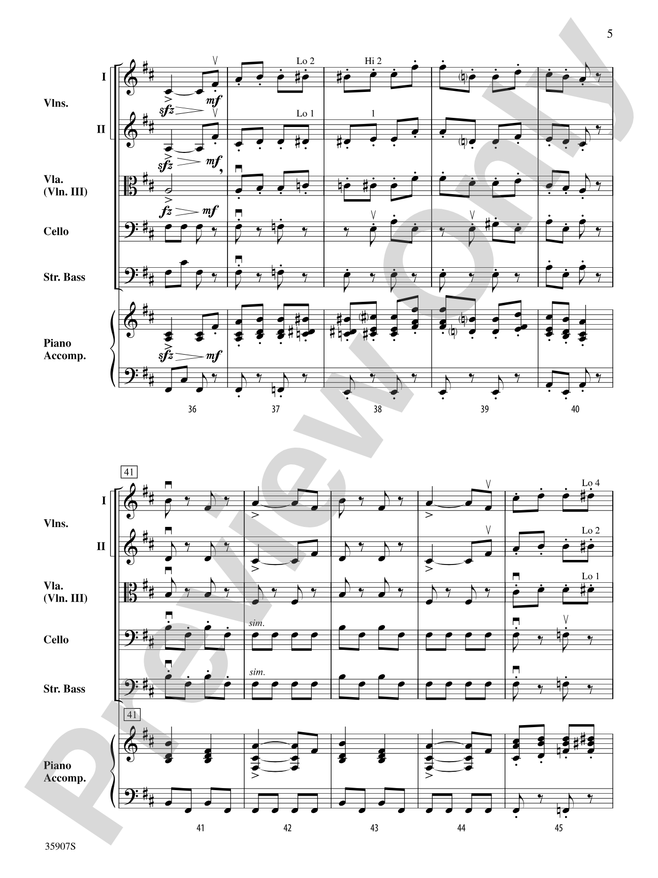 March of Bacchus (from the ballet Sylvia): String Orchestra Conductor Score & Parts
