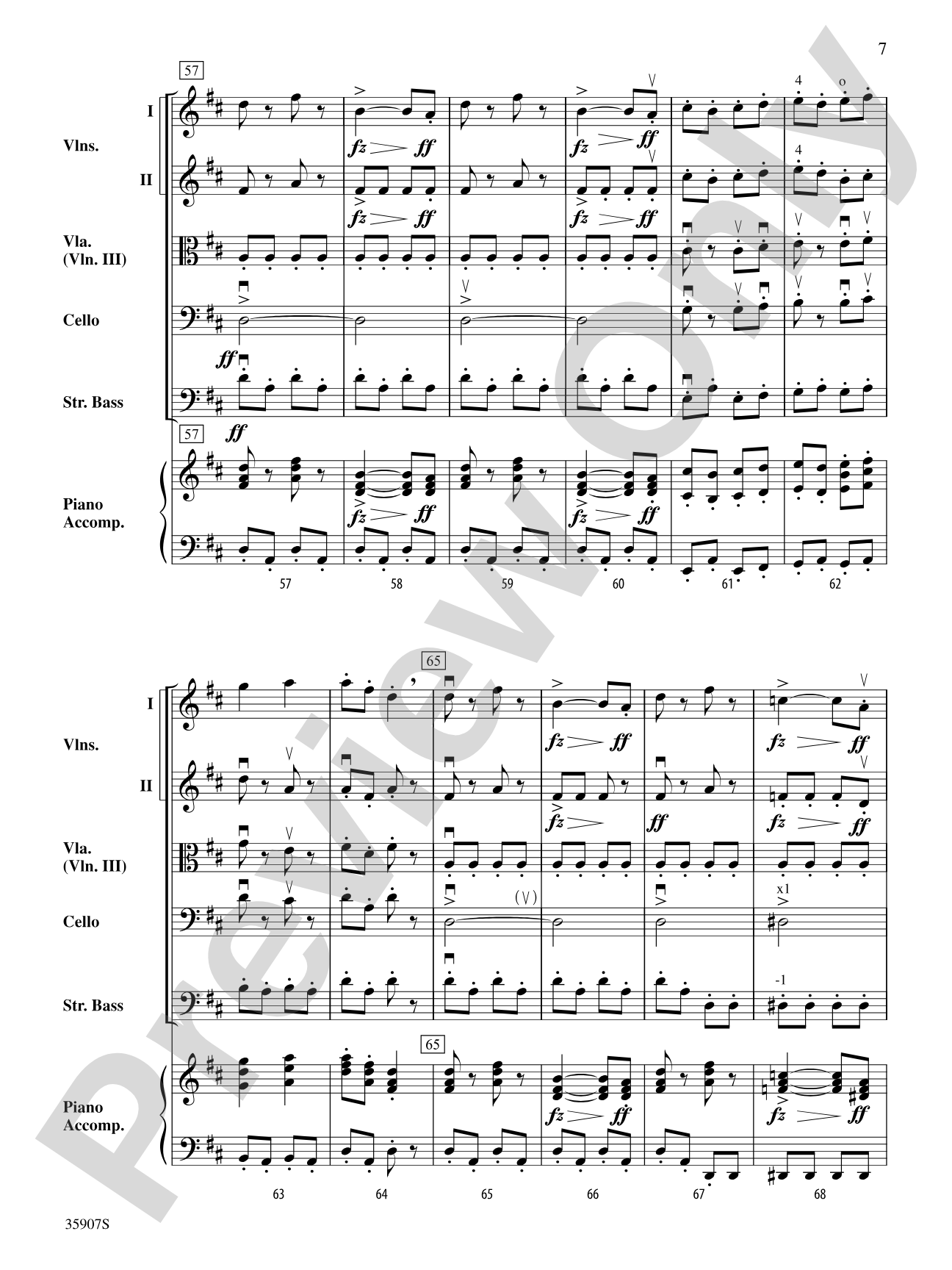 March of Bacchus (from the ballet Sylvia): String Orchestra Conductor Score & Parts