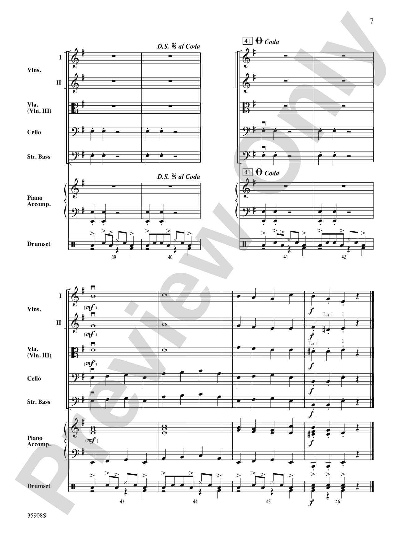 Danza Africana: String Orchestra Conductor Score & Parts