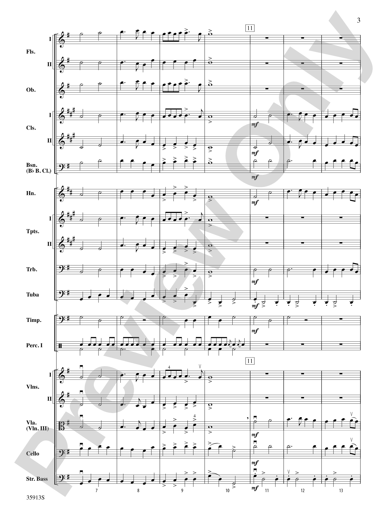 The Prince of Denmark's March: Full Orchestra Conductor Score & Parts