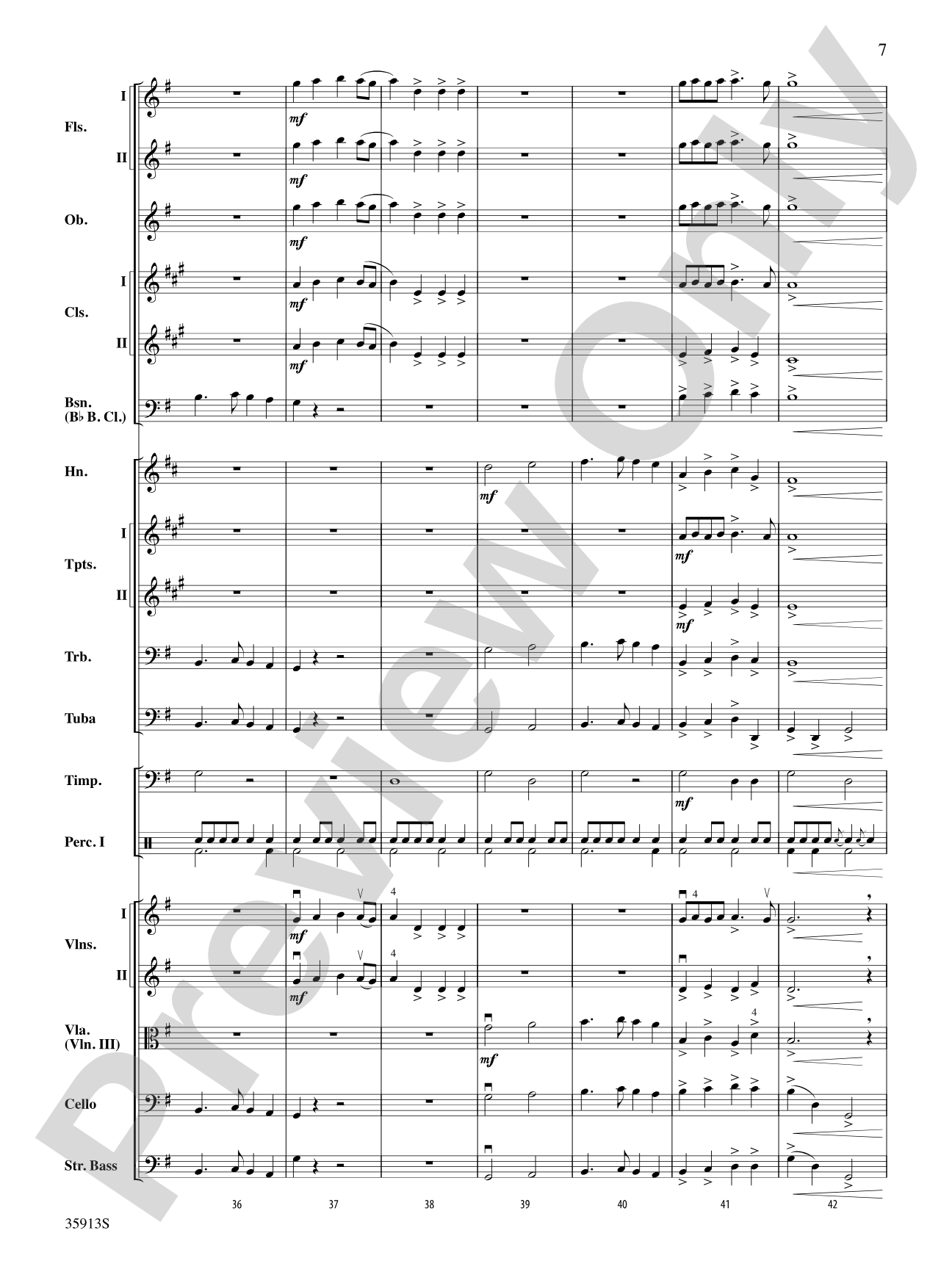 The Prince of Denmark's March: Full Orchestra Conductor Score & Parts