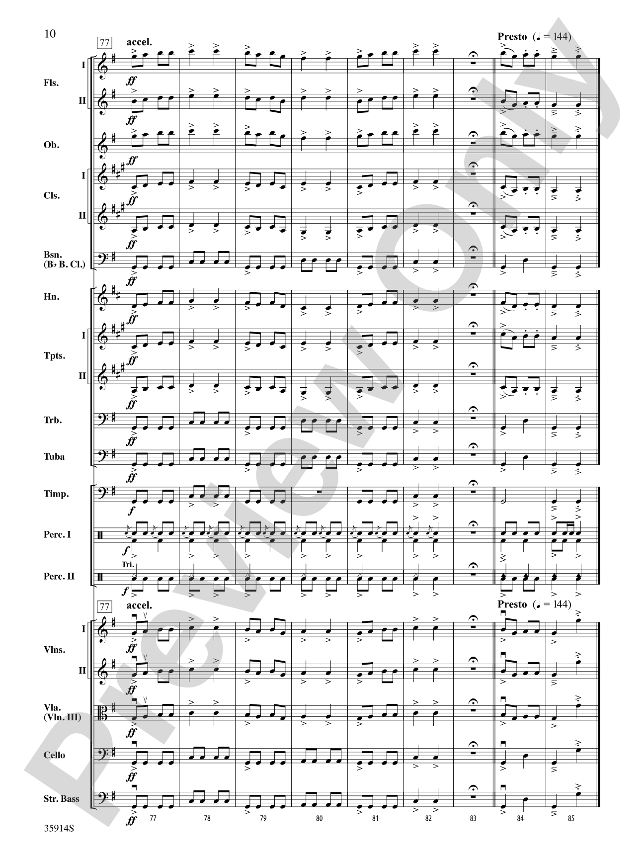 Sword Dance: Full Orchestra Conductor Score & Parts
