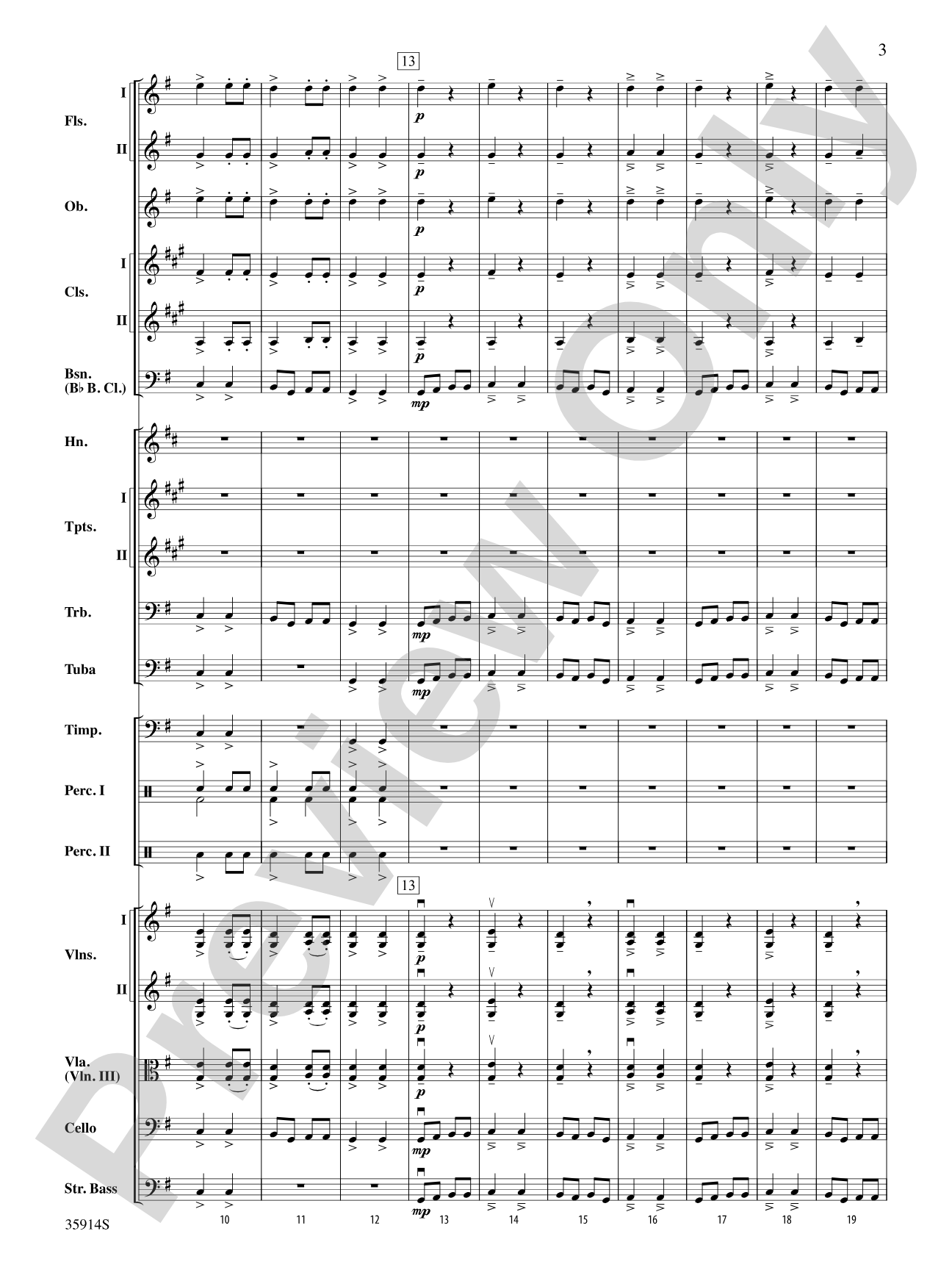 Sword Dance: Full Orchestra Conductor Score & Parts