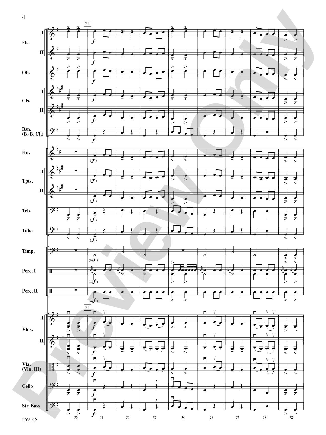 Sword Dance: Full Orchestra Conductor Score & Parts