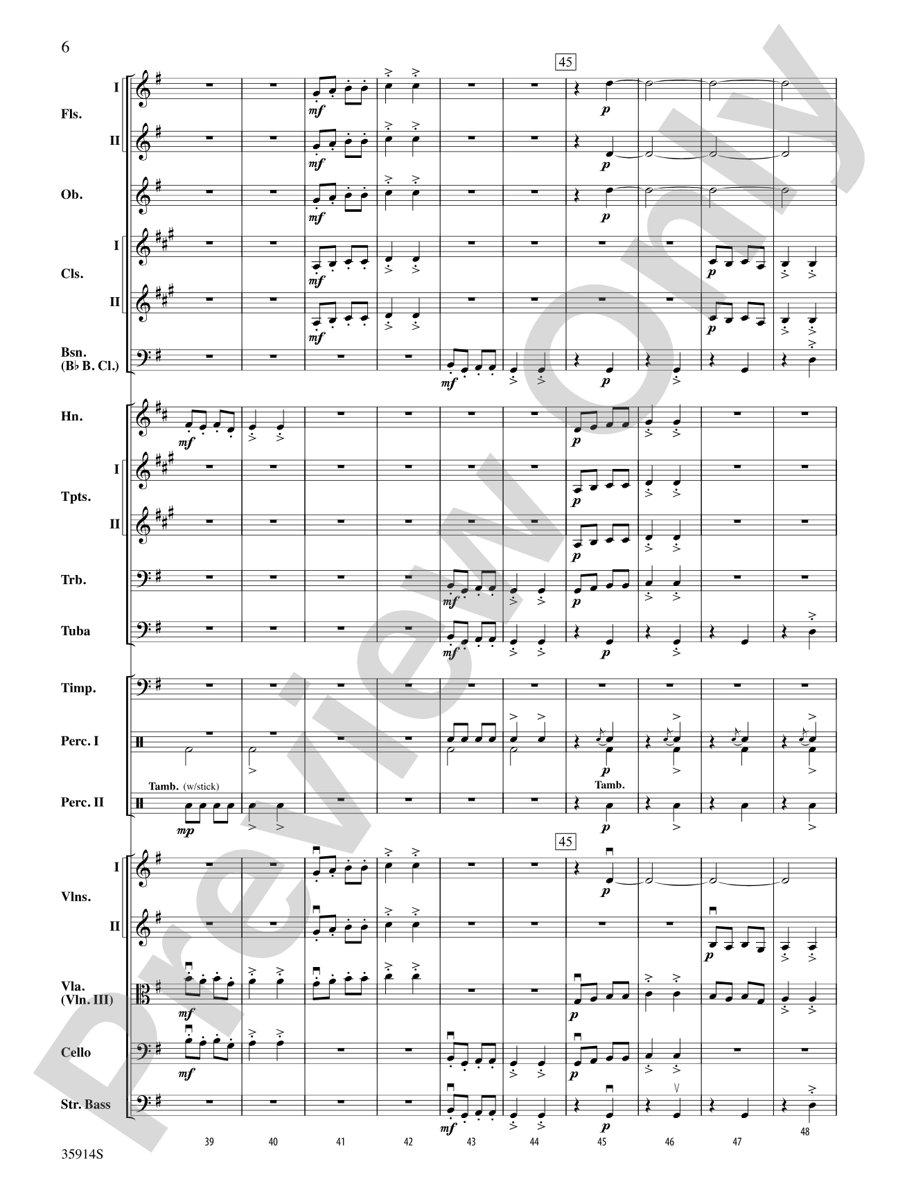 Sword Dance: Full Orchestra Conductor Score & Parts