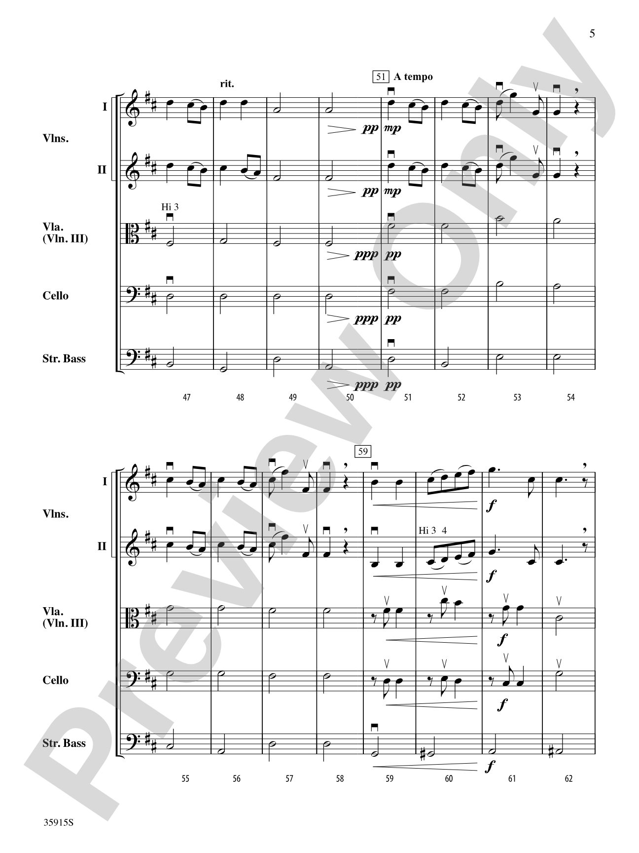 Songs My Mother Taught Me (from "Gypsy Songs"): String Orchestra Conductor Score & Parts