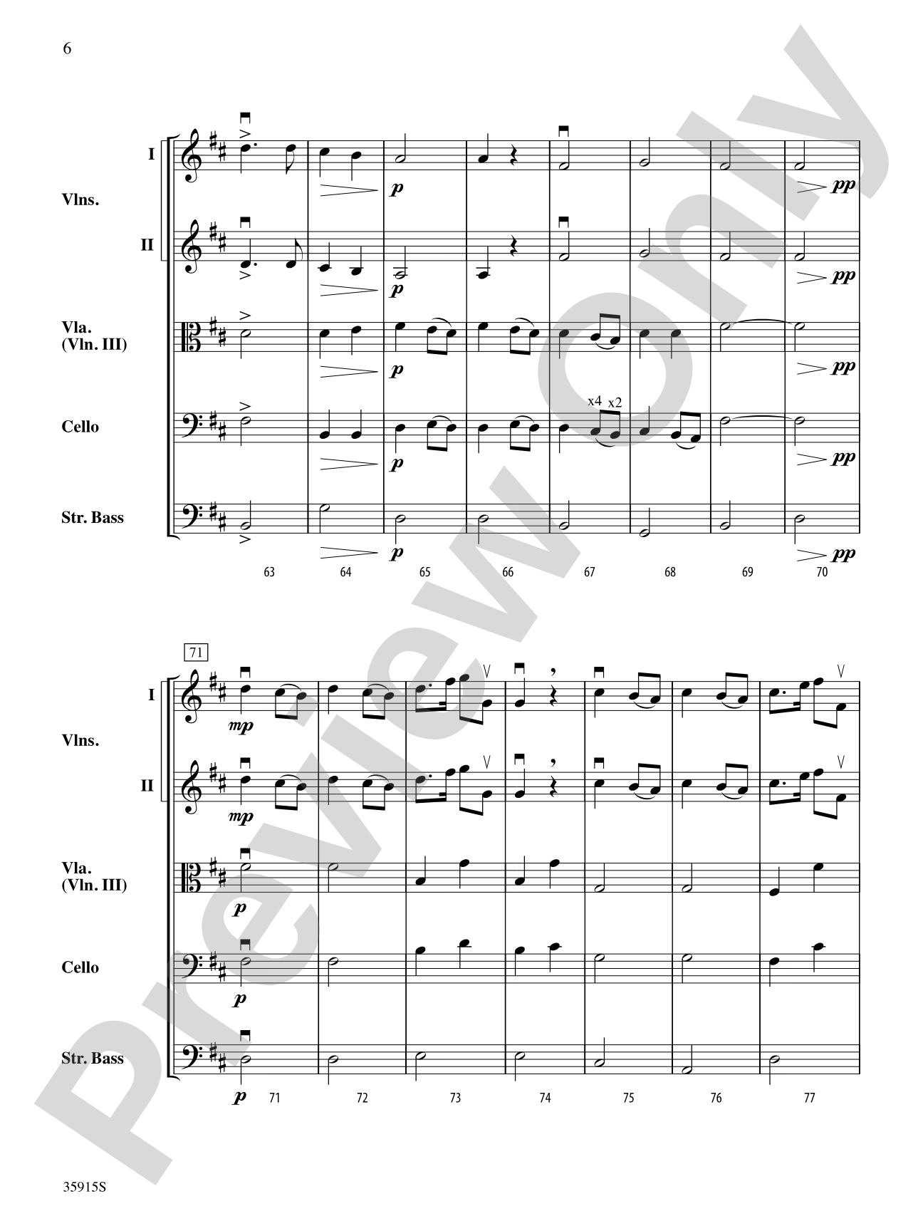 Songs My Mother Taught Me (from "Gypsy Songs"): String Orchestra Conductor Score & Parts