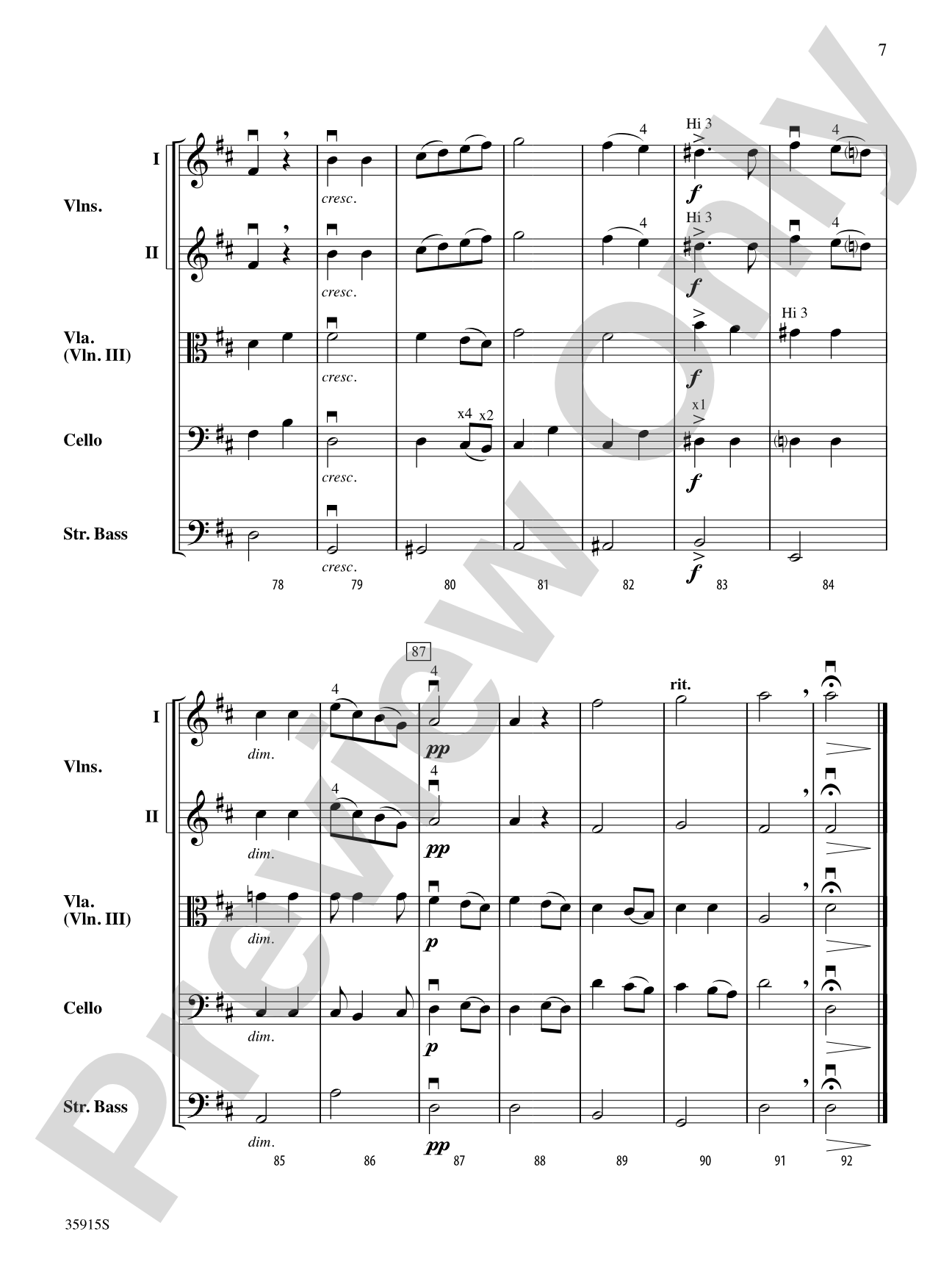 Songs My Mother Taught Me (from "Gypsy Songs"): String Orchestra Conductor Score & Parts