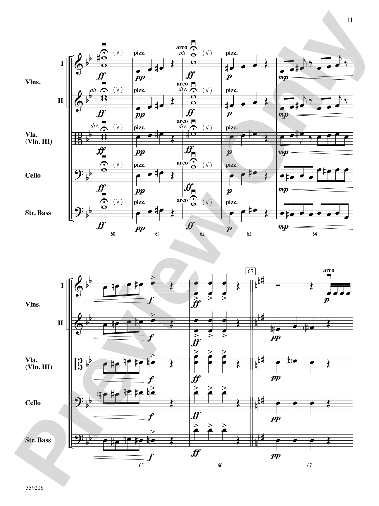 Spider Dance: String Orchestra Conductor Score & Parts