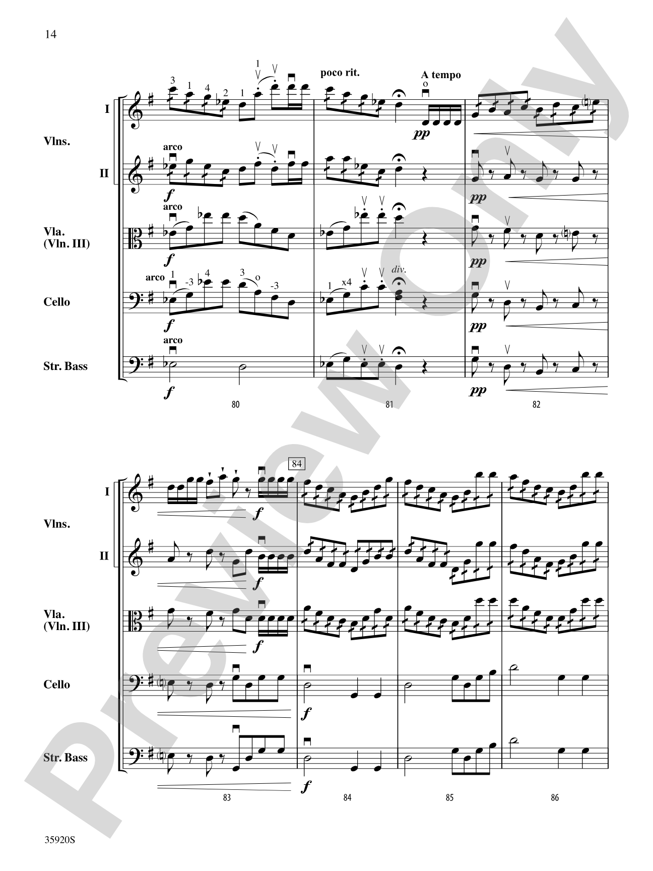 Spider Dance: String Orchestra Conductor Score & Parts