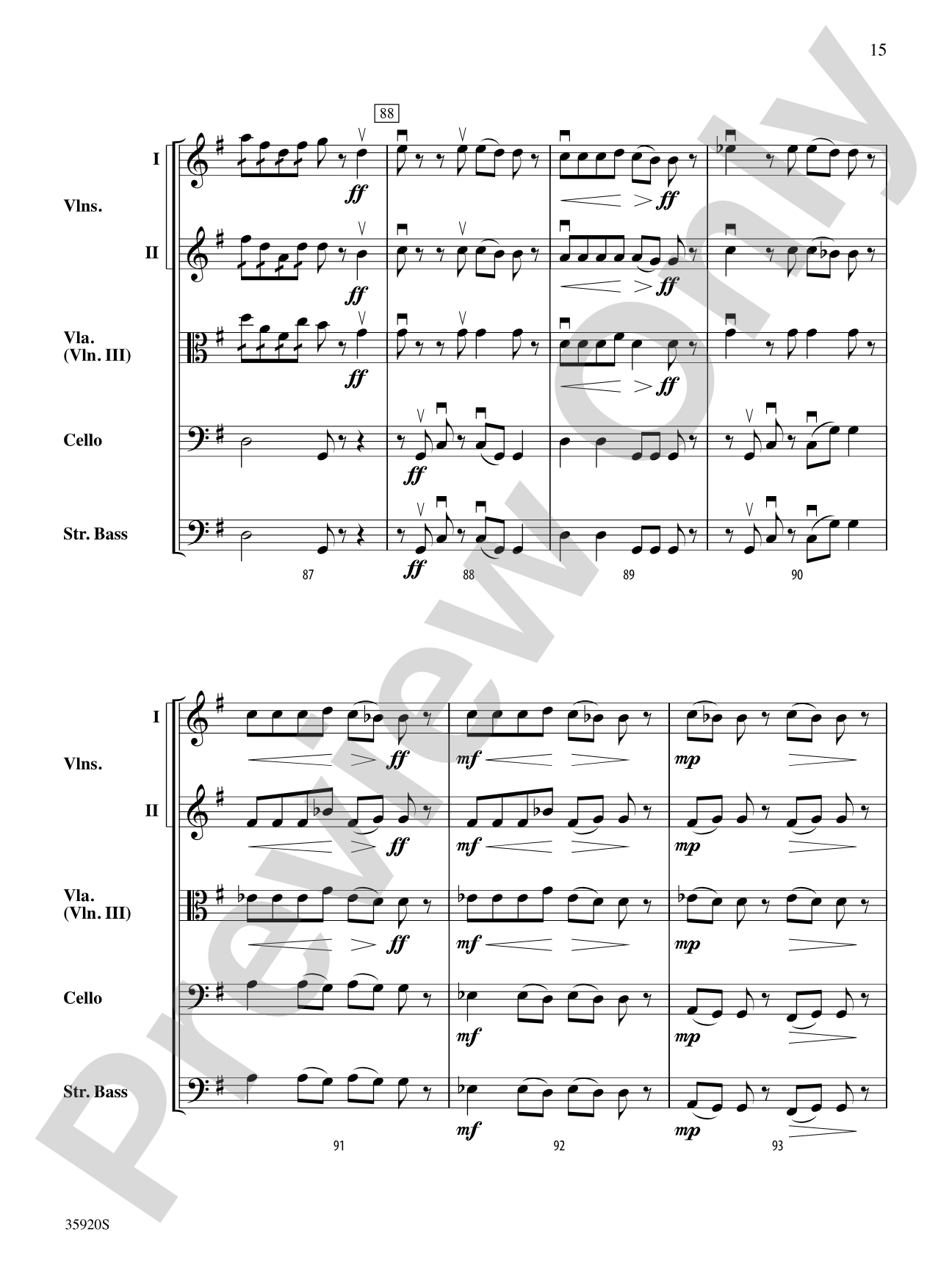 Spider Dance: String Orchestra Conductor Score & Parts
