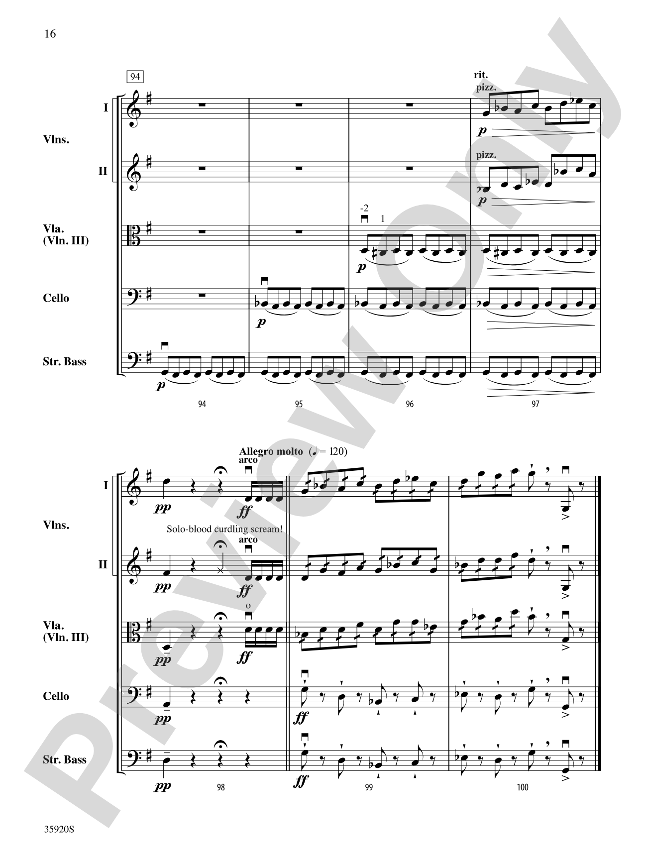 Spider Dance: String Orchestra Conductor Score & Parts