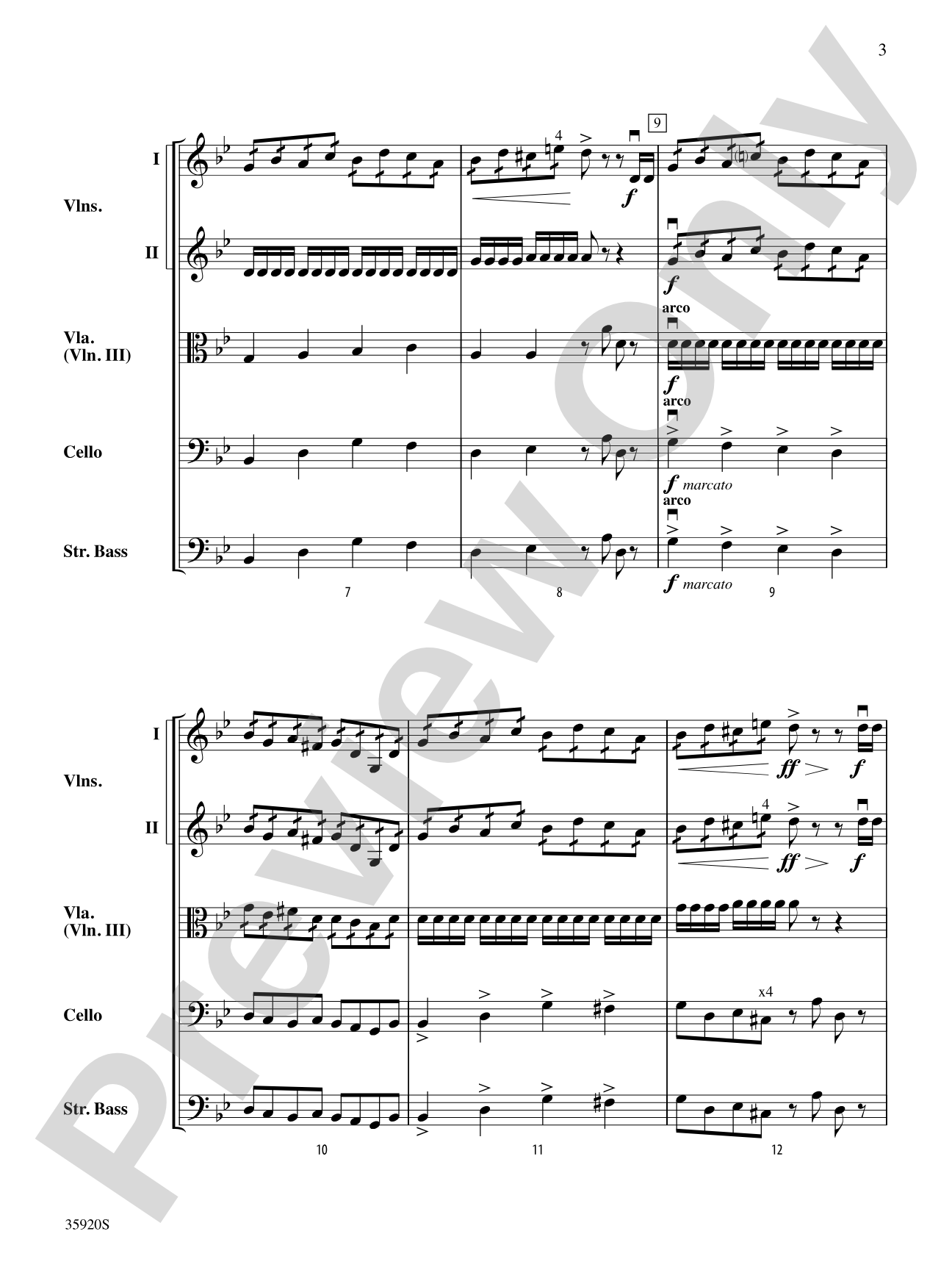 Spider Dance: String Orchestra Conductor Score & Parts
