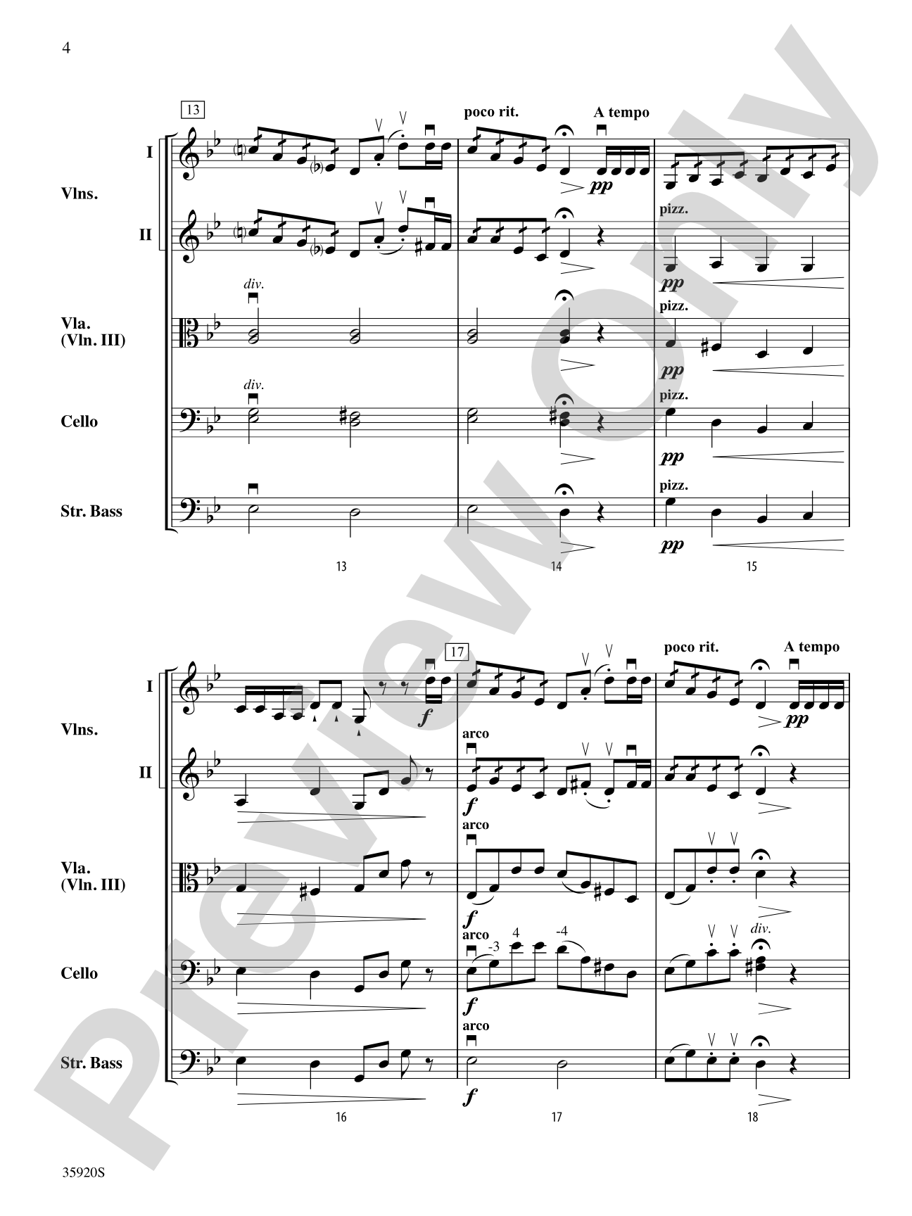 Spider Dance: String Orchestra Conductor Score & Parts