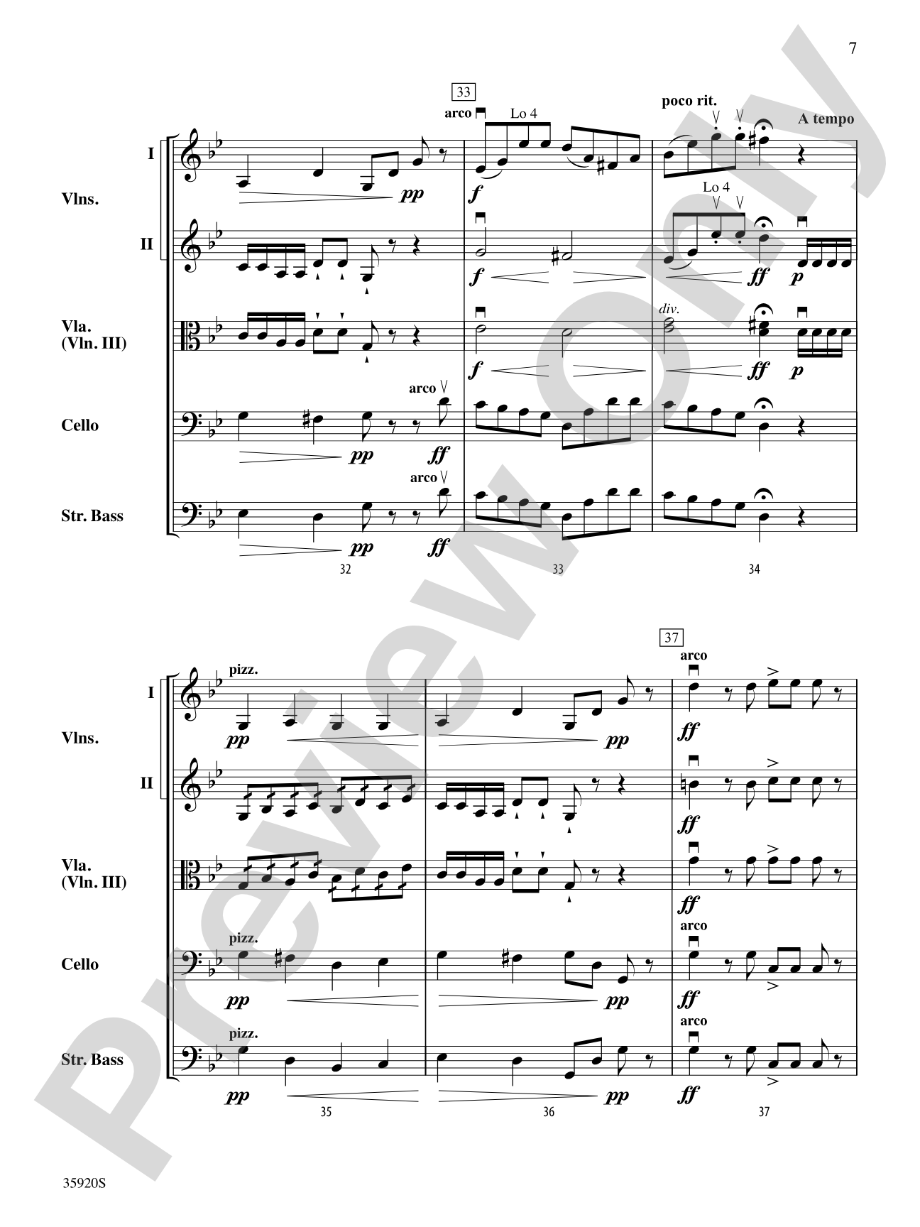 Spider Dance: String Orchestra Conductor Score & Parts