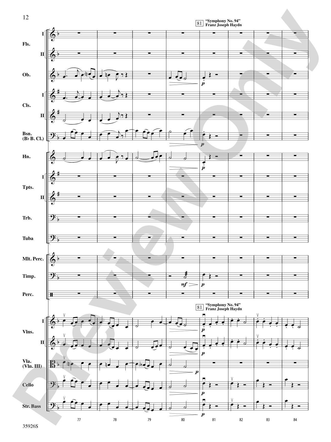 A Whole Lot of Symphony Themes: Full Orchestra Conductor Score & Parts