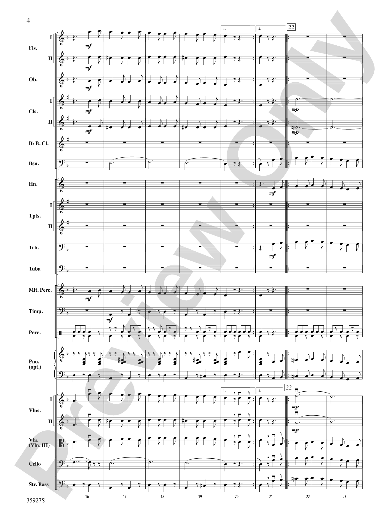 Italian Folk Festival: Full Orchestra Conductor Score & Parts