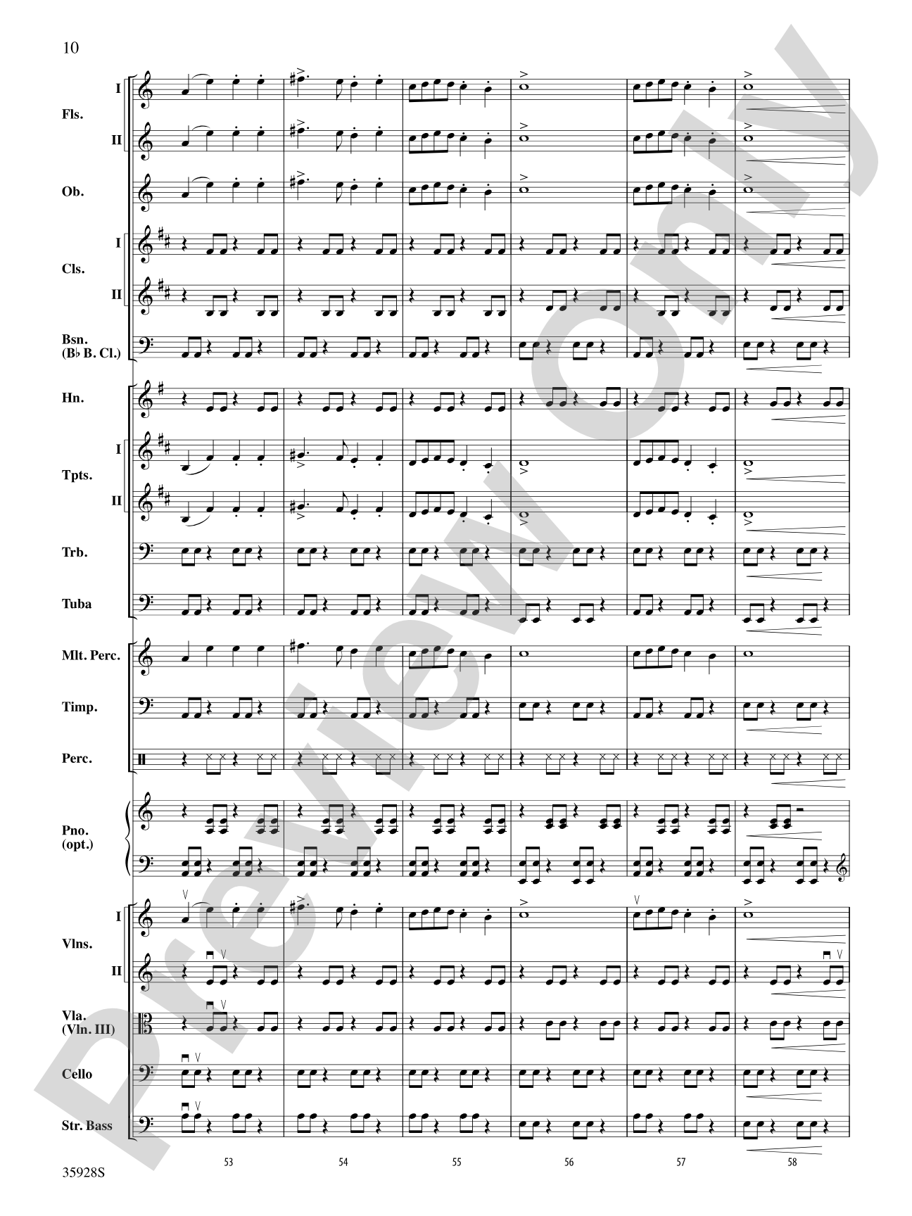Introduction and Royal March of the Lions (from Carnival of the Animals): Full Orchestra Conductor Score & Parts