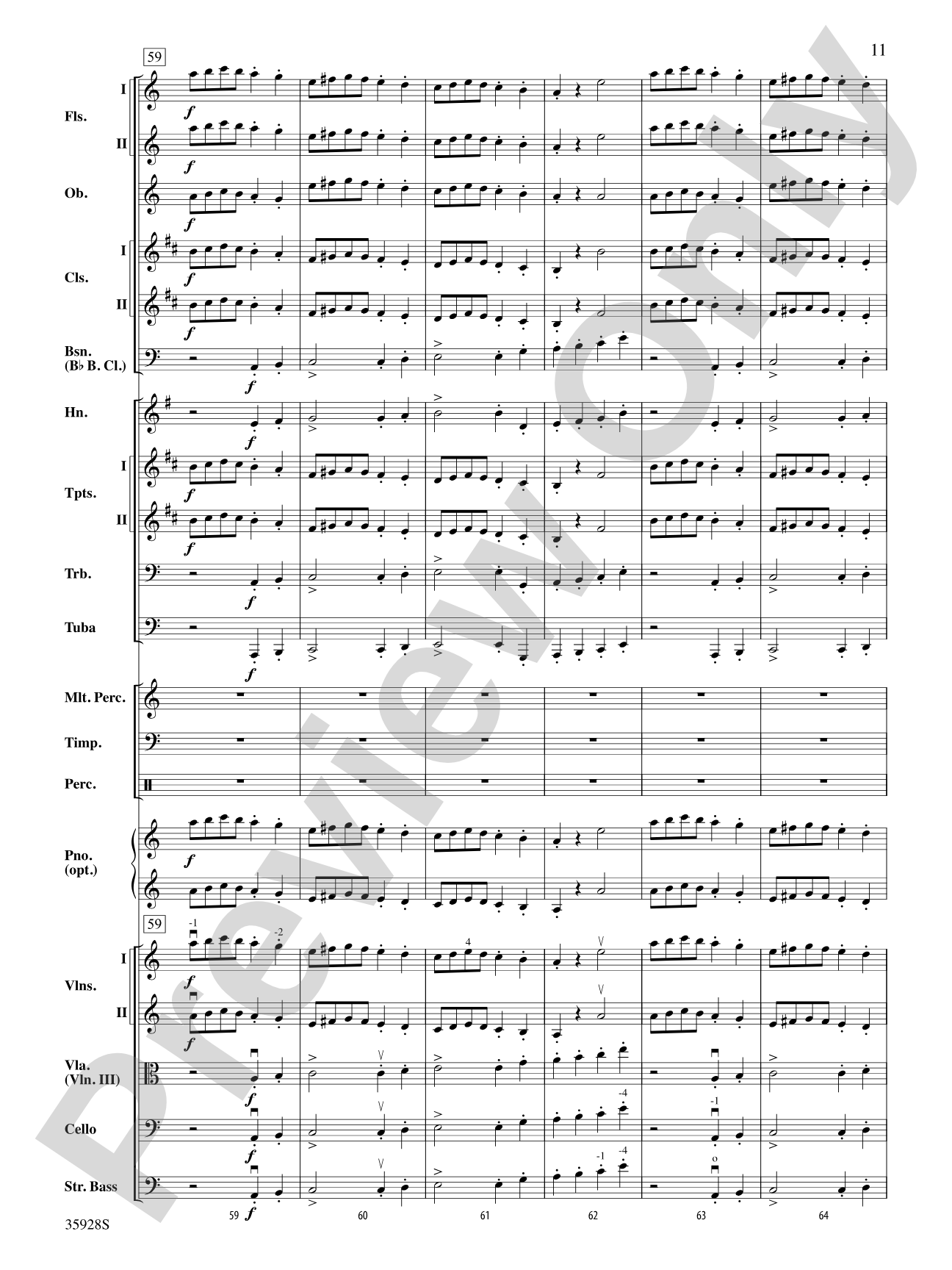 Introduction and Royal March of the Lions (from Carnival of the Animals): Full Orchestra Conductor Score & Parts
