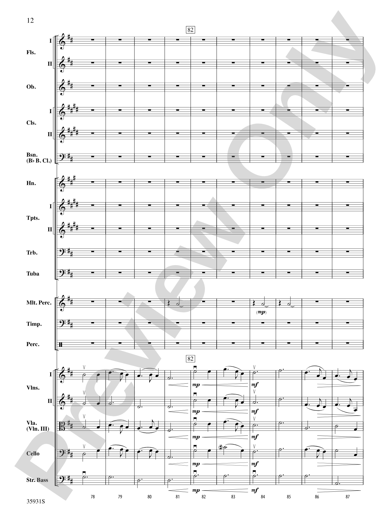A Christmas Festival, Highlights from: Full Orchestra Conductor Score & Parts