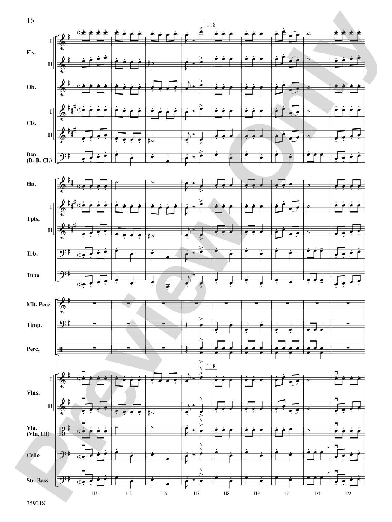 A Christmas Festival, Highlights from: Full Orchestra Conductor Score & Parts