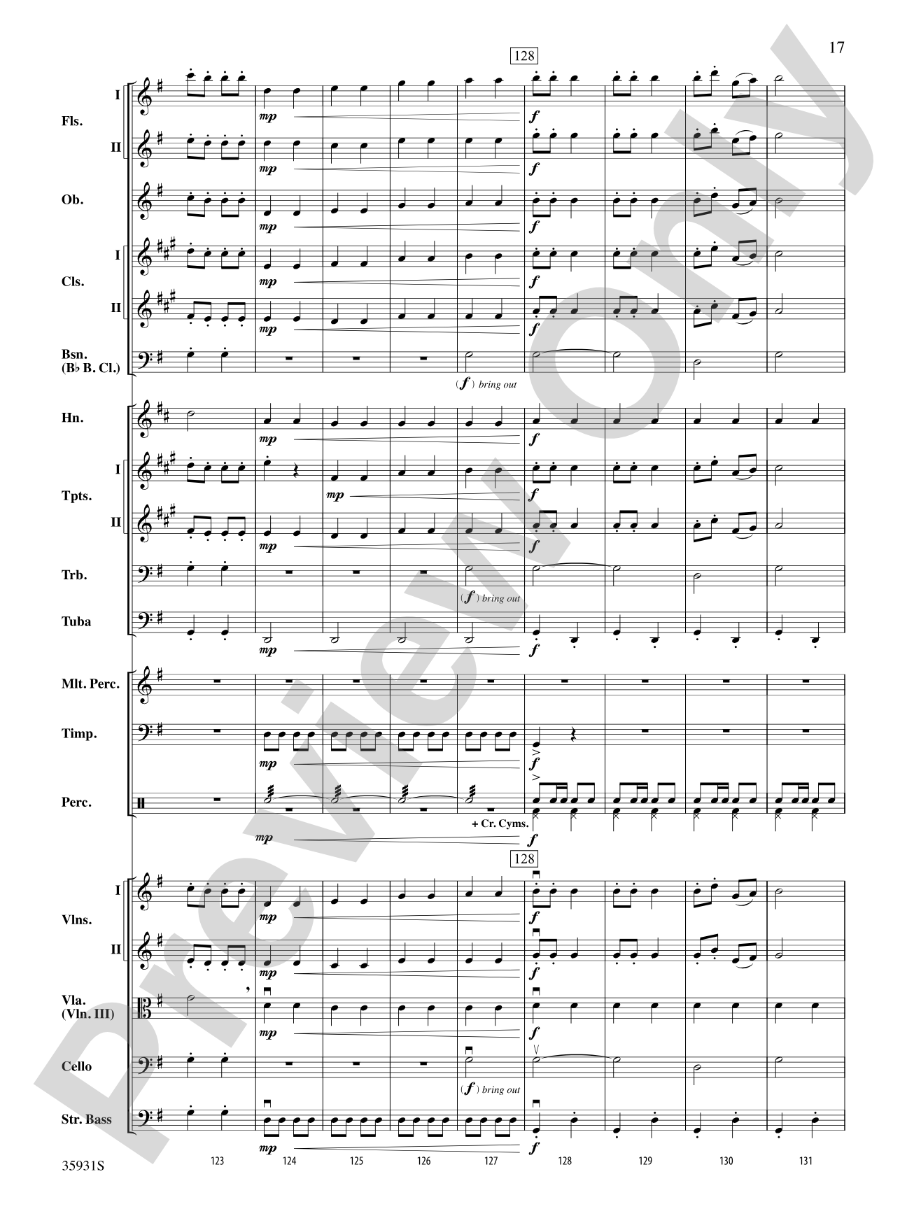 A Christmas Festival, Highlights from: Full Orchestra Conductor Score & Parts