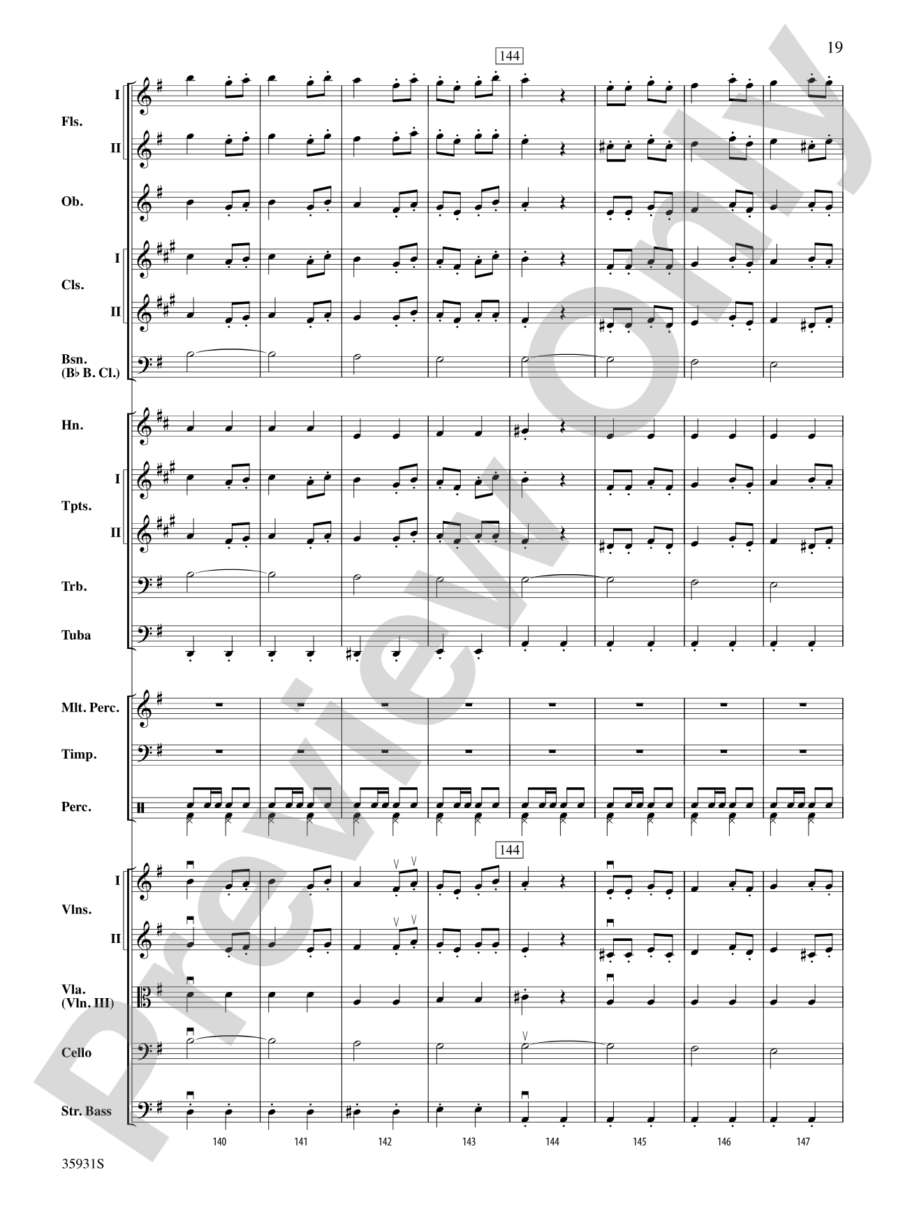 A Christmas Festival, Highlights from: Full Orchestra Conductor Score & Parts
