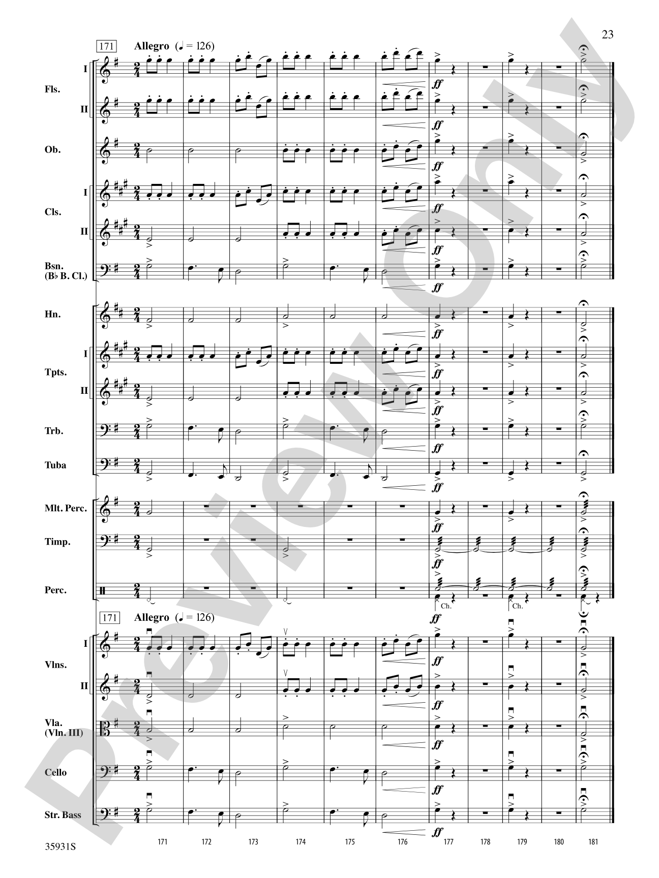 A Christmas Festival, Highlights from: Full Orchestra Conductor Score & Parts