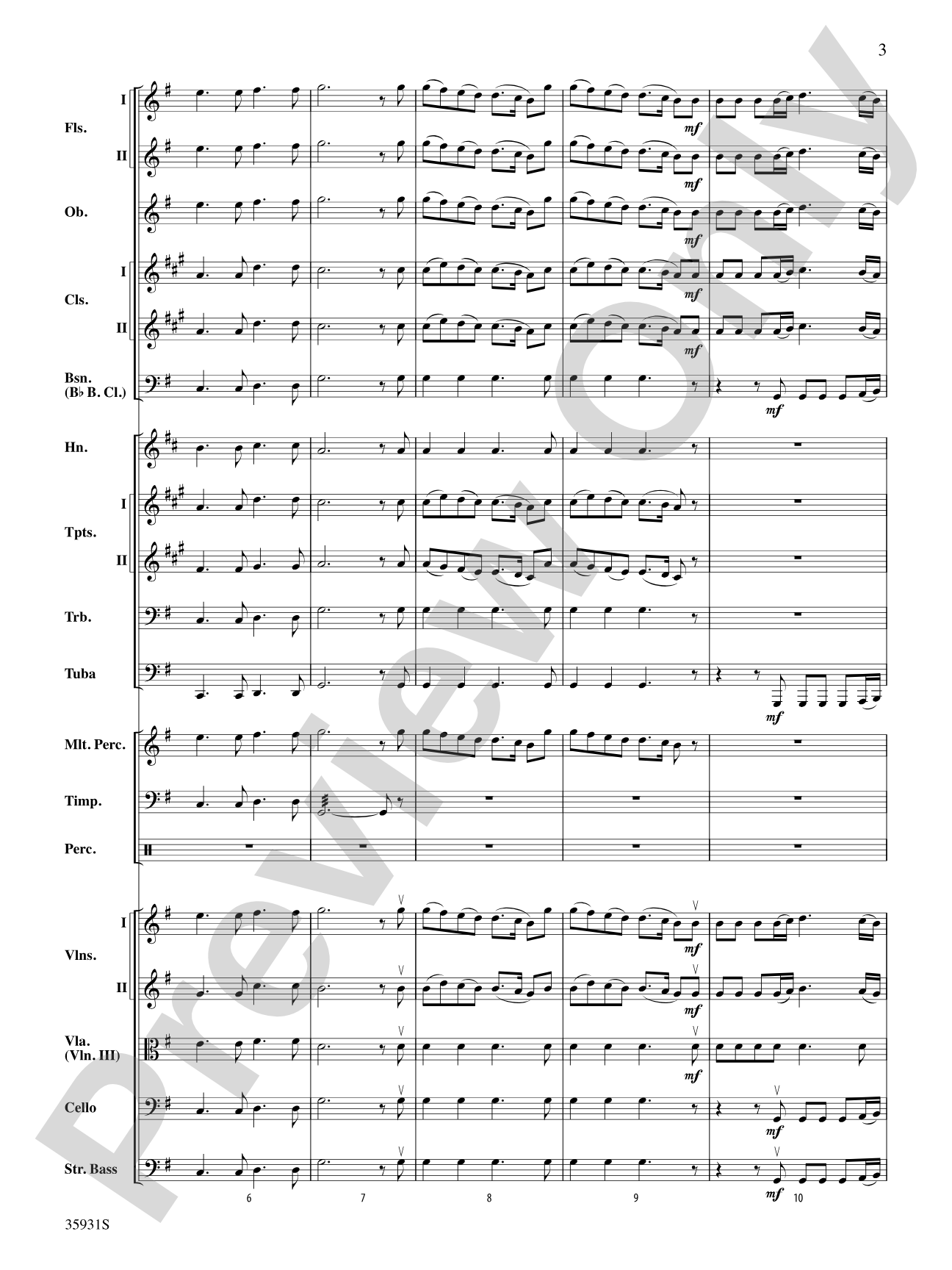 A Christmas Festival, Highlights from: Full Orchestra Conductor Score & Parts
