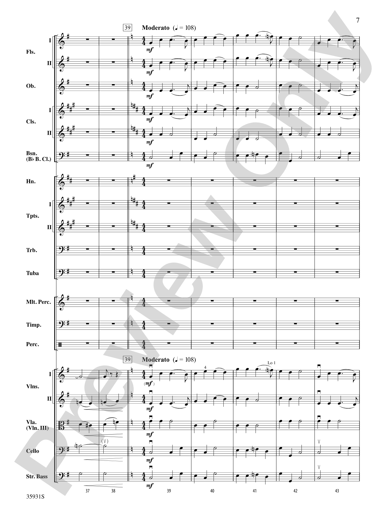 A Christmas Festival, Highlights from: Full Orchestra Conductor Score & Parts
