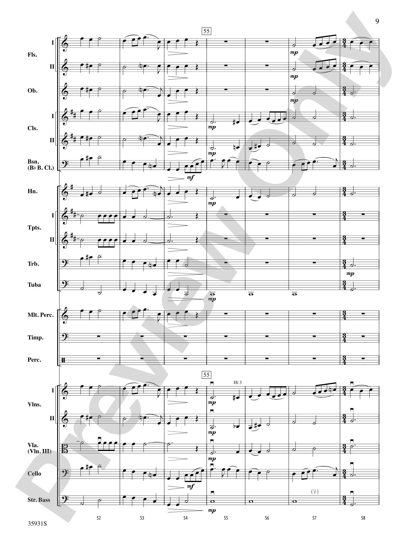 A Christmas Festival, Highlights from: Full Orchestra Conductor Score & Parts