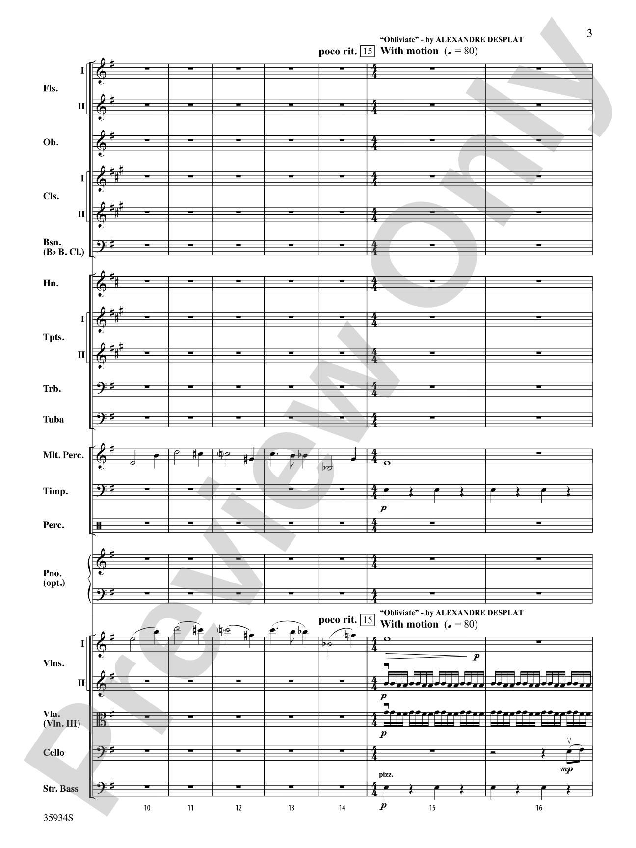 Harry Potter and the Deathly Hallows, Part 1, Selections from: Full Orchestra Conductor Score & Parts