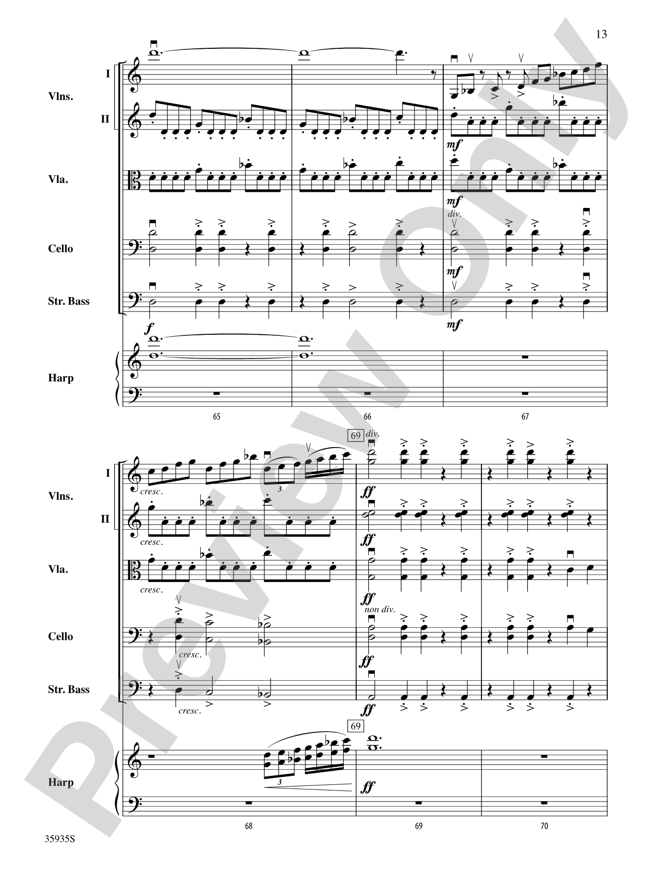 Hugging the Shore: Score