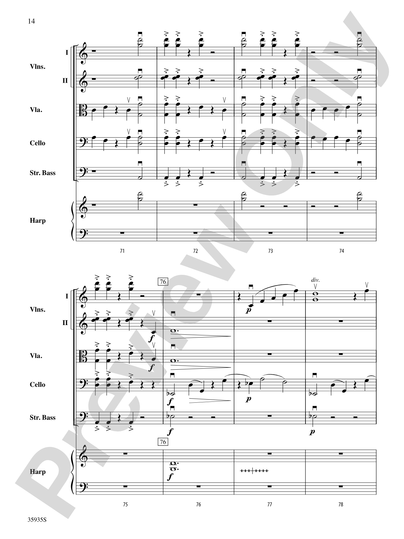 Hugging the Shore: Score