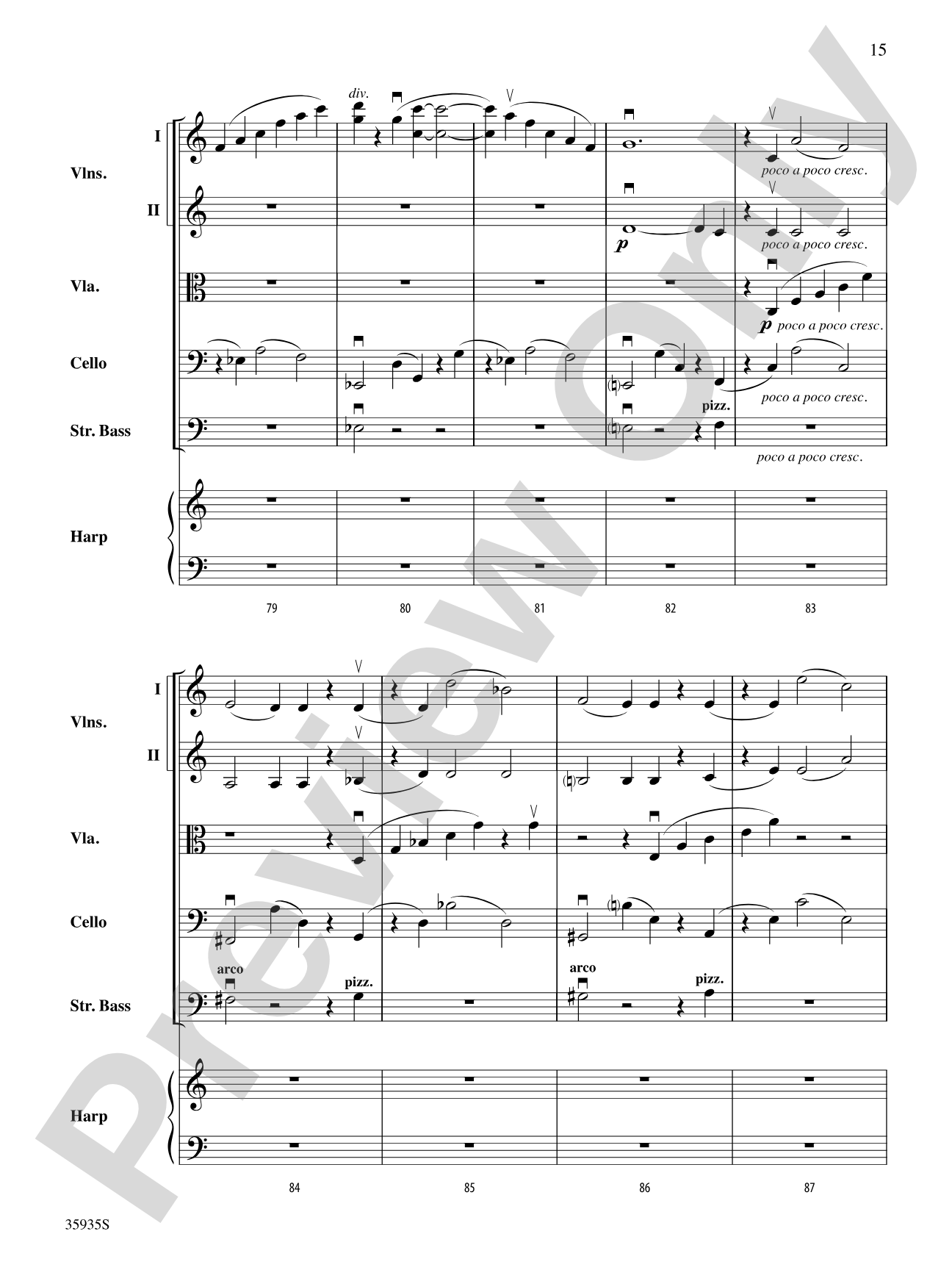 Hugging the Shore: Score